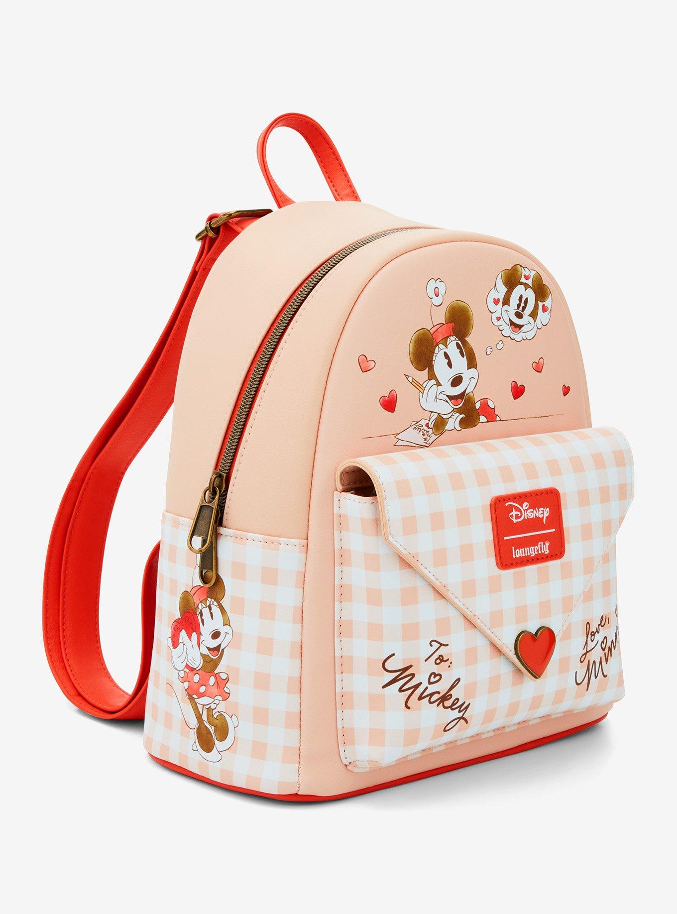 Loungefly Disney Minnie Mouse Loves Mickey Mouse Letter Mini Backpack, , alternate