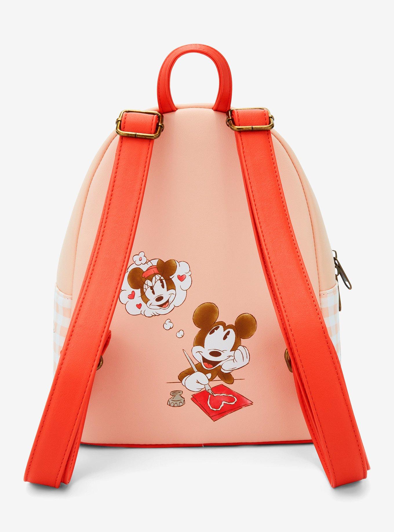 Loungefly Disney Minnie Mouse Loves Mickey Mouse Letter Mini Backpack, , alternate