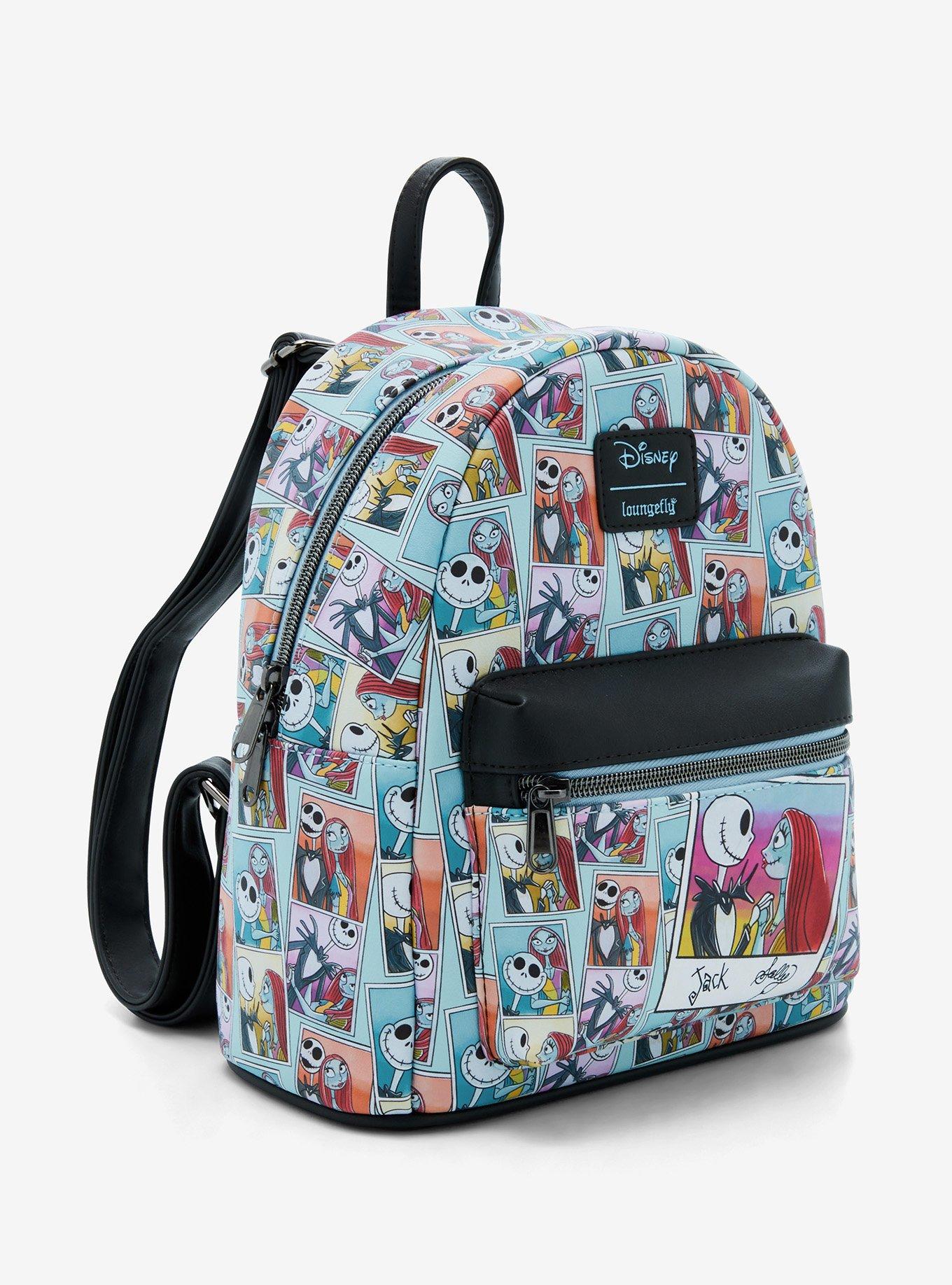 Loungefly The Nightmare Before Christmas Jack & Sally Photos Mini Backpack, , alternate