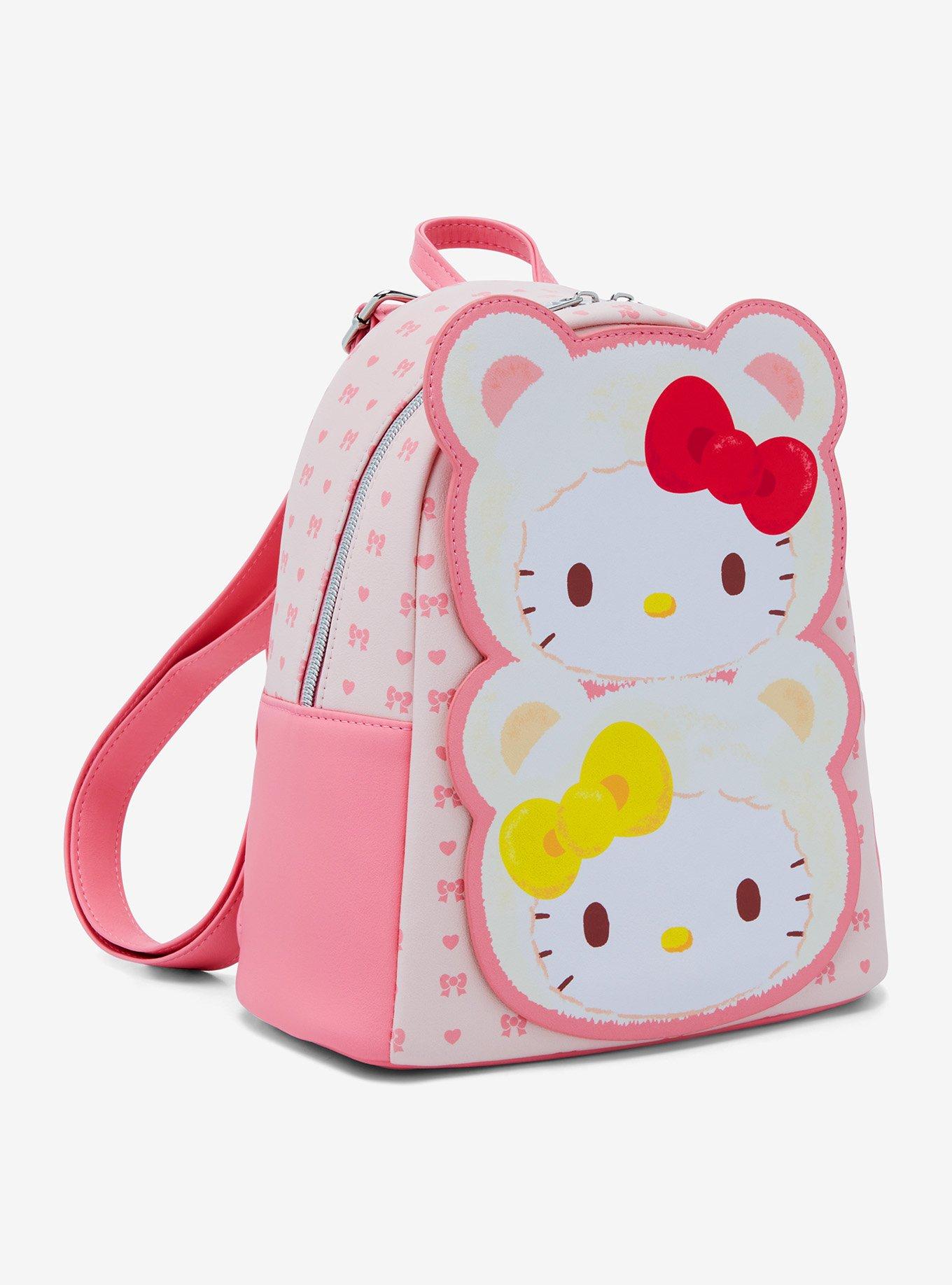 Loungefly Hello Kitty & Mimmy White Teddy Bear Mini Backpack, , hi-res