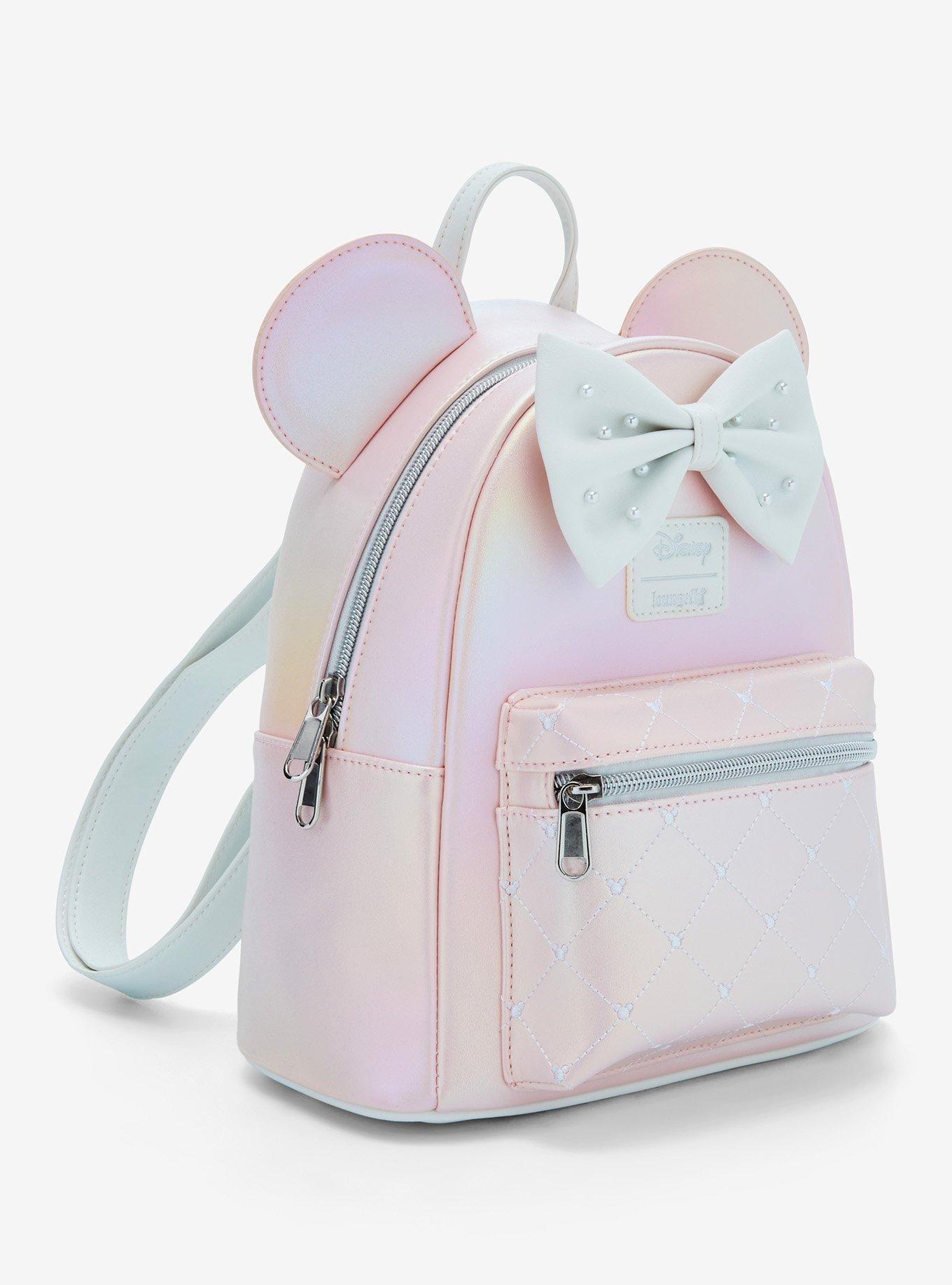 Loungefly Disney Minnie Mouse Pink Pearl Mini Backpack, , hi-res