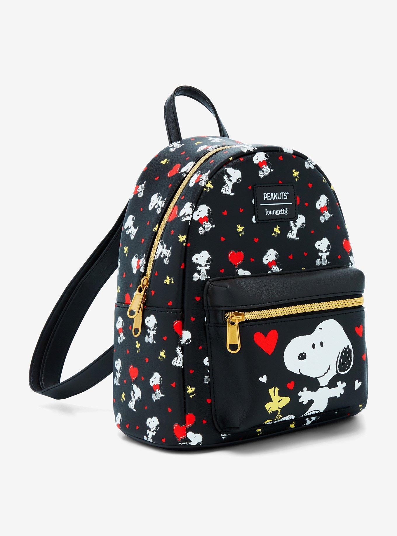 Loungefly Peanuts Snoopy Woodstock Hearts Mini Backpack, , alternate