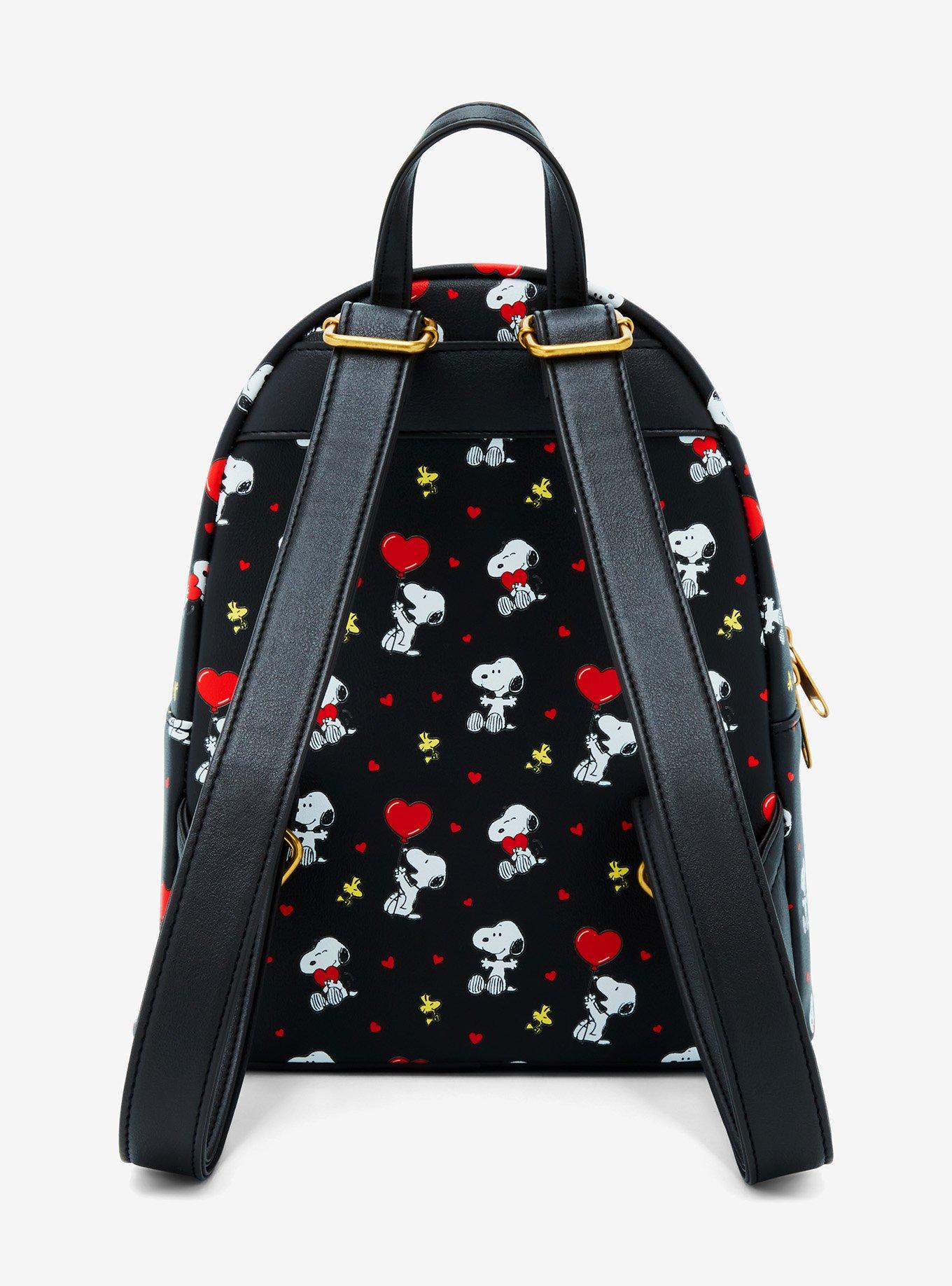 Loungefly Peanuts Snoopy Woodstock Hearts Mini Backpack, , alternate