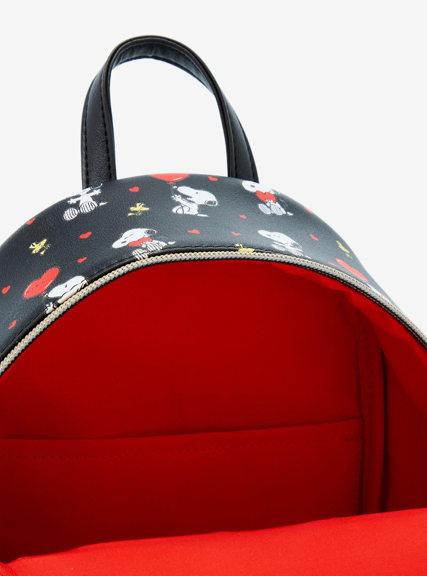 Loungefly Peanuts Snoopy Woodstock Hearts Mini Backpack, , alternate
