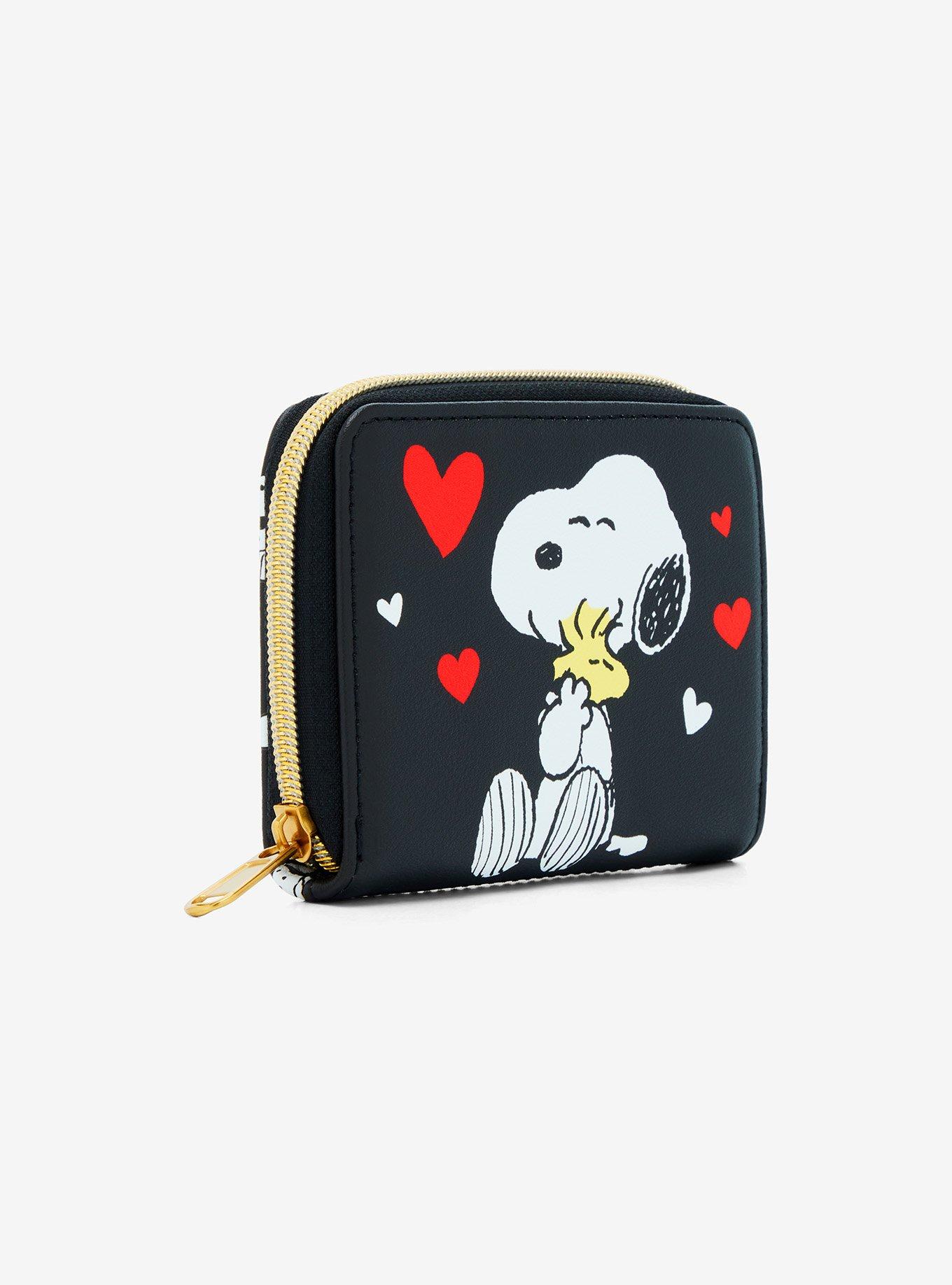 Loungefly Peanuts Snoopy Woodstock Hearts Mini Zipper Wallet, , hi-res