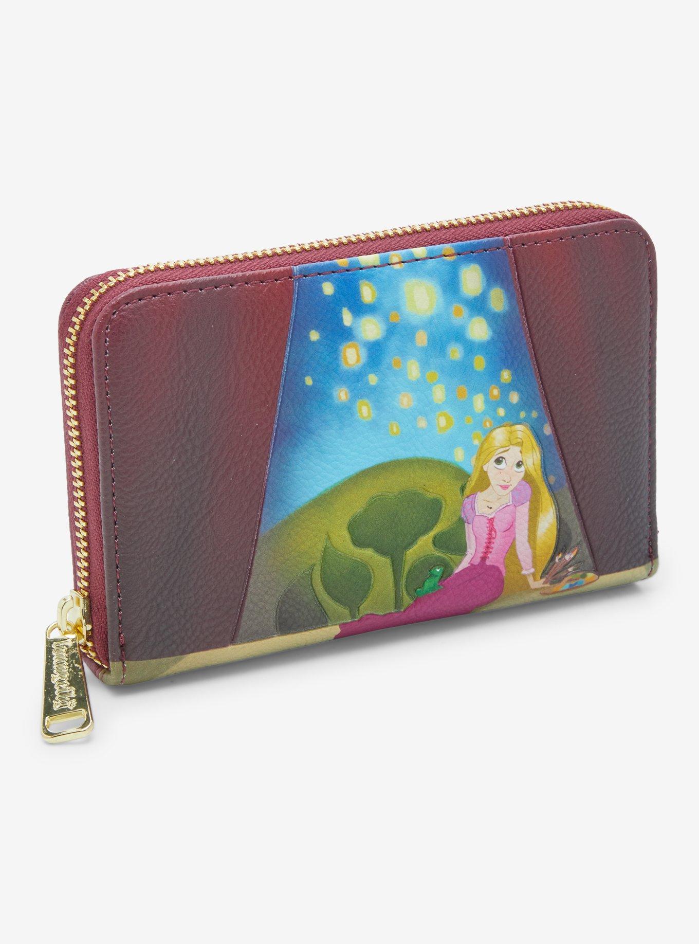 Loungefly Disney Tangled Rapunzel Tower Illustrated Lantern Zip Wallet, , alternate