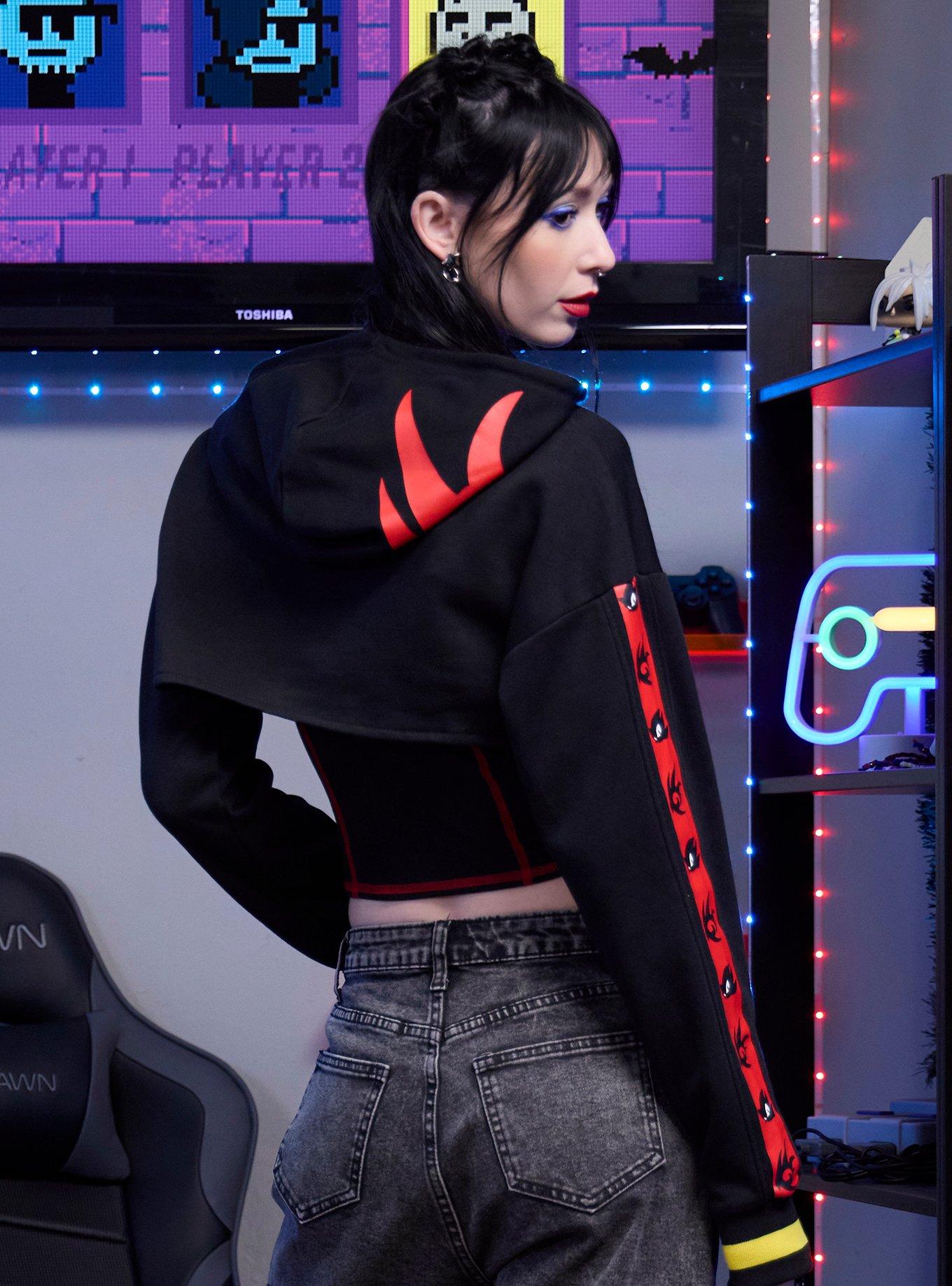Sonic The Hedgehog Shadow Bolero Crop Shrug, BLACK  RED, alternate