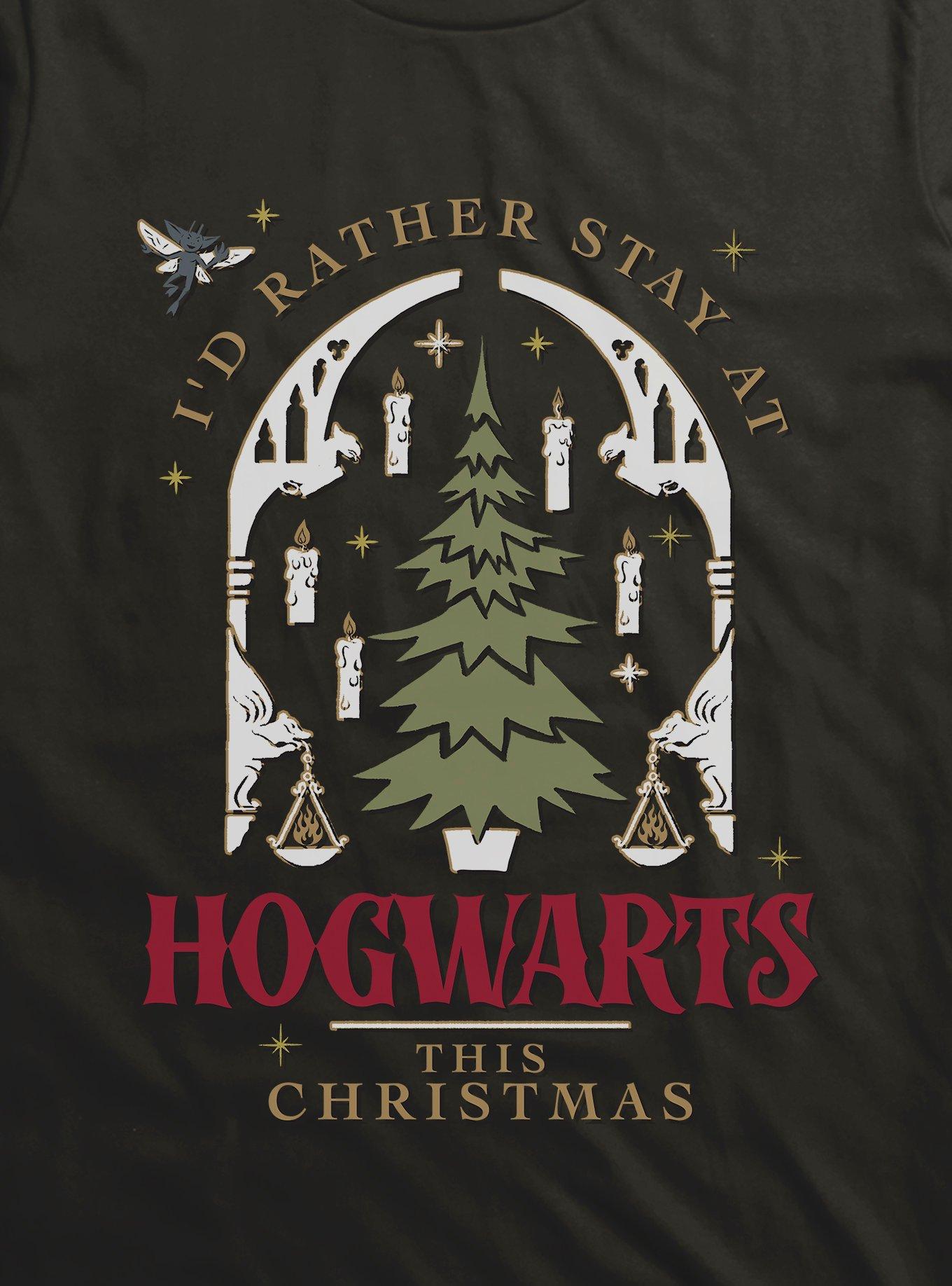 Harry Potter Rather Stay At Hogwarts This Christmas T-Shirt, , hi-res