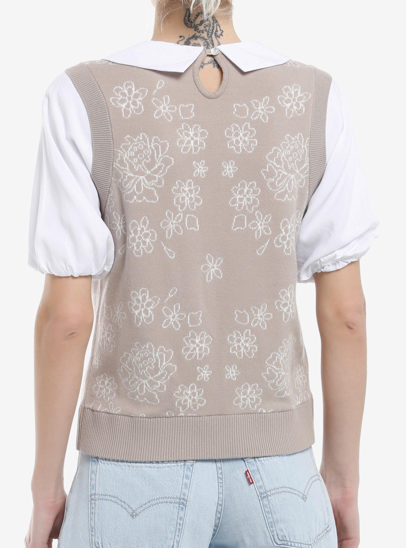 Thorn & Fable Teacup Cat Girls Twofer Top, , alternate