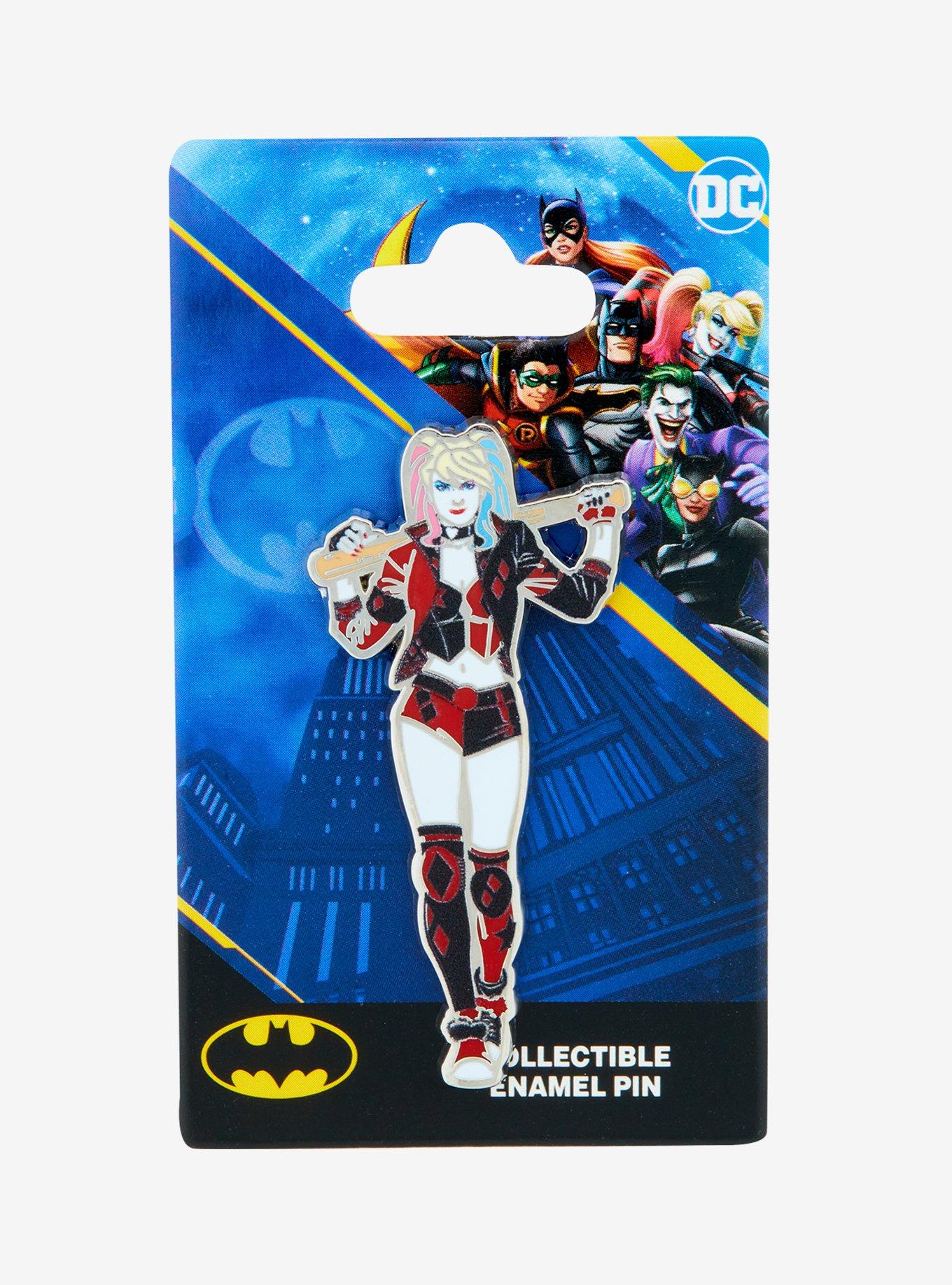 DC Comics Batman Harley Quinn with Bat Enamel Pin, , alternate