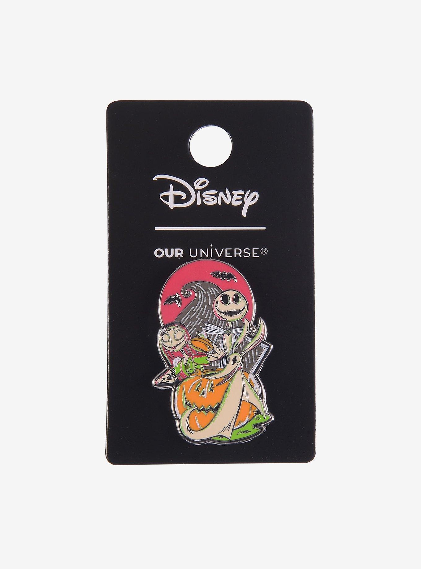 Disney The Nightmare Before Christmas Jack & Sally Scenic Enamel Pin — BoxLunch Exclusive, , hi-res