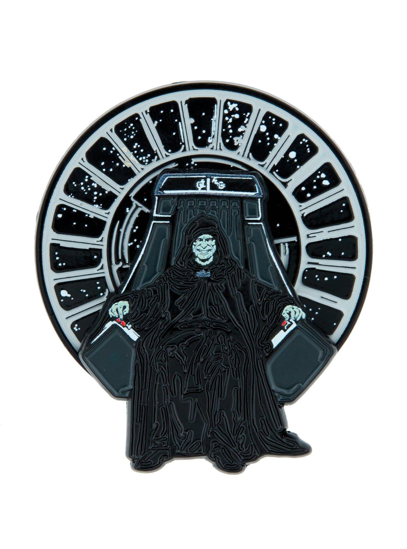 Star Wars Emperor Palpatine Spinning Enamel Pin — BoxLunch Exclusive, , hi-res