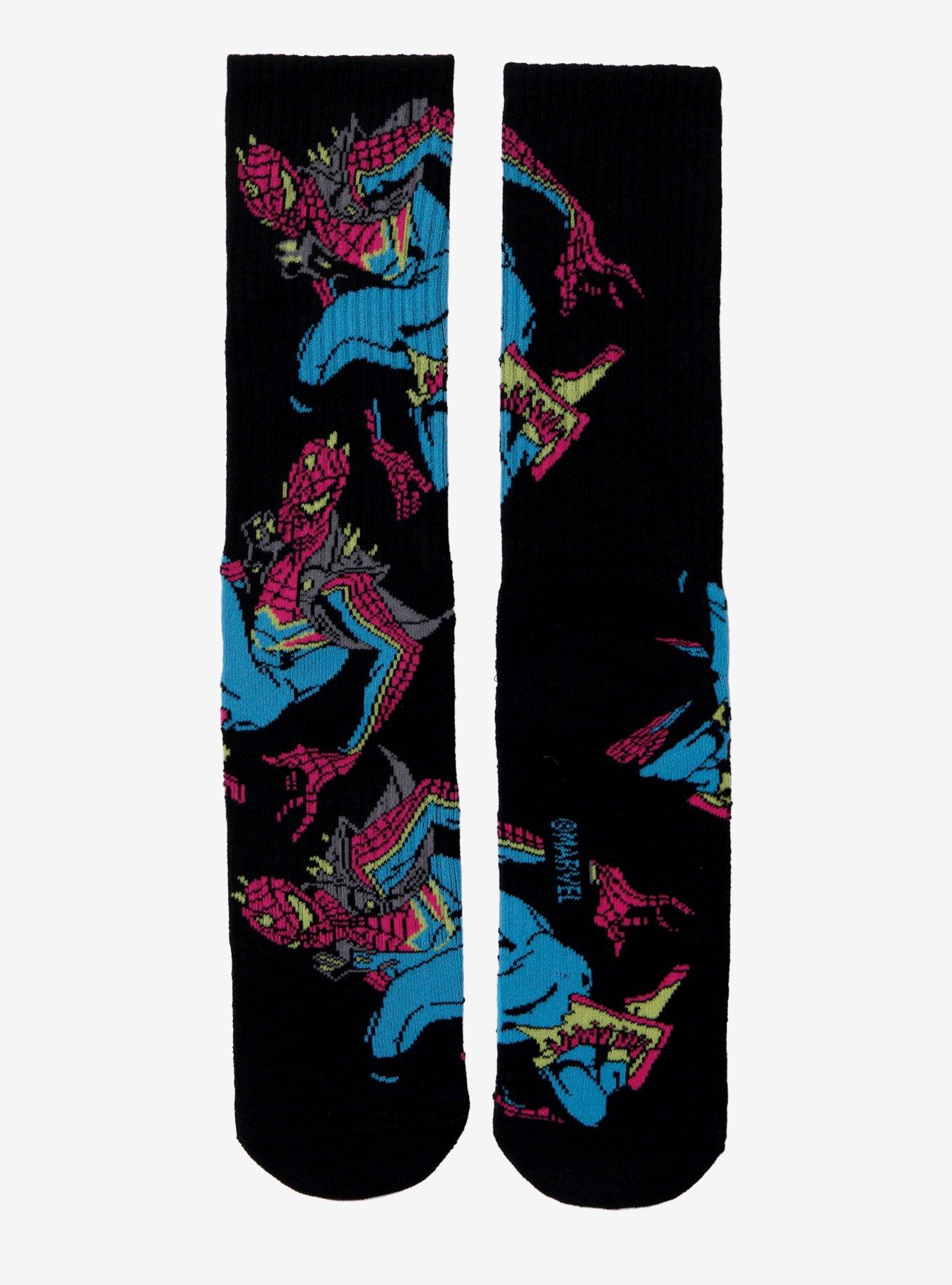 Marvel Spider-Man: Across the Spider-Verse Spider-Punk Allover Print Crew Socks - BoxLunch Exclusive, , alternate