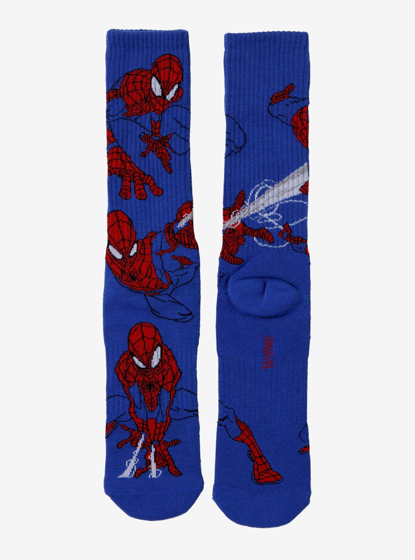 Marvel Spider-Man Allover Print Crew Socks - BoxLunch Exclusive, , alternate