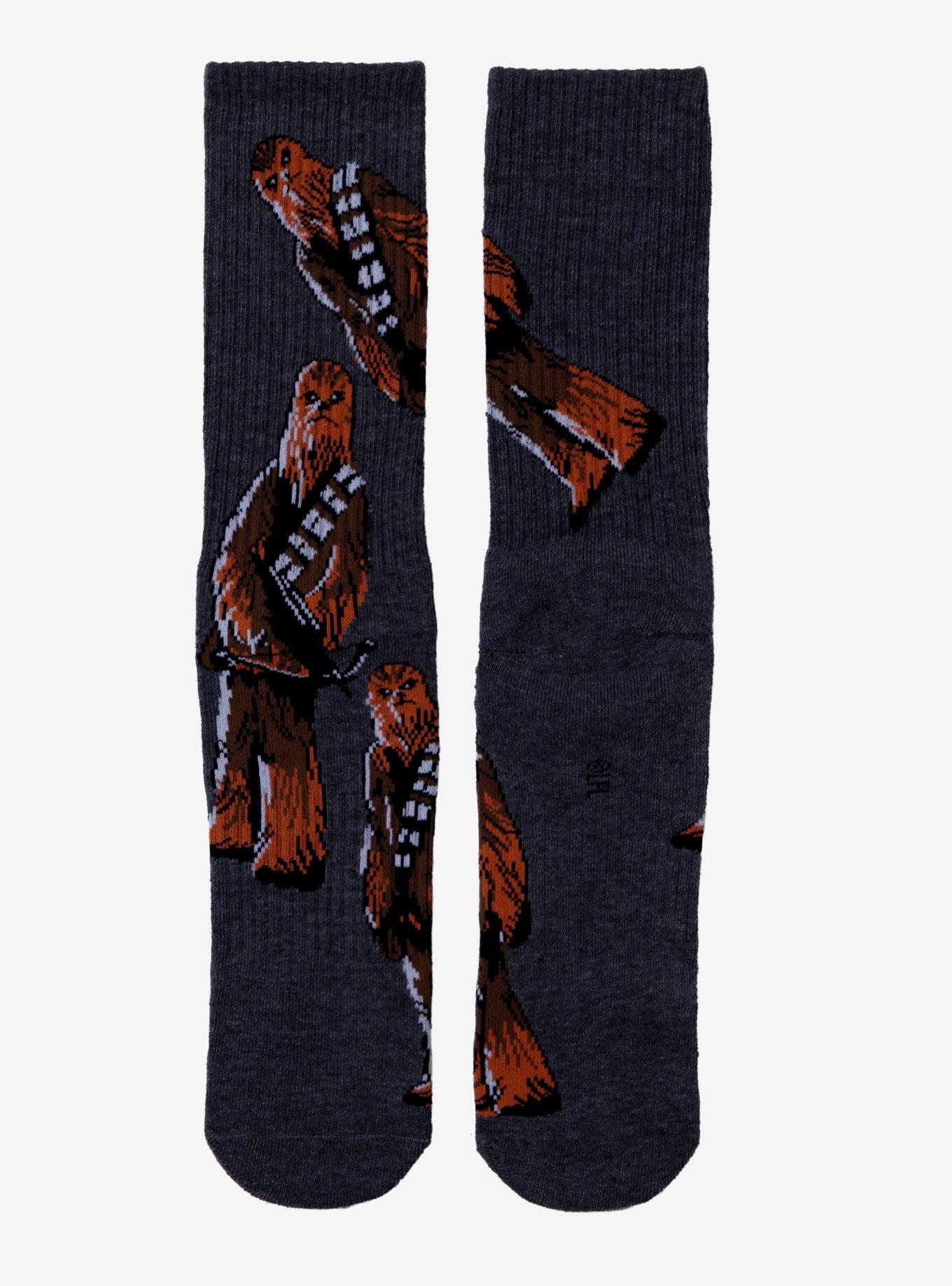 Star Wars Chewbacca Allover Print Crew Socks - BoxLunch Exclusive, , hi-res