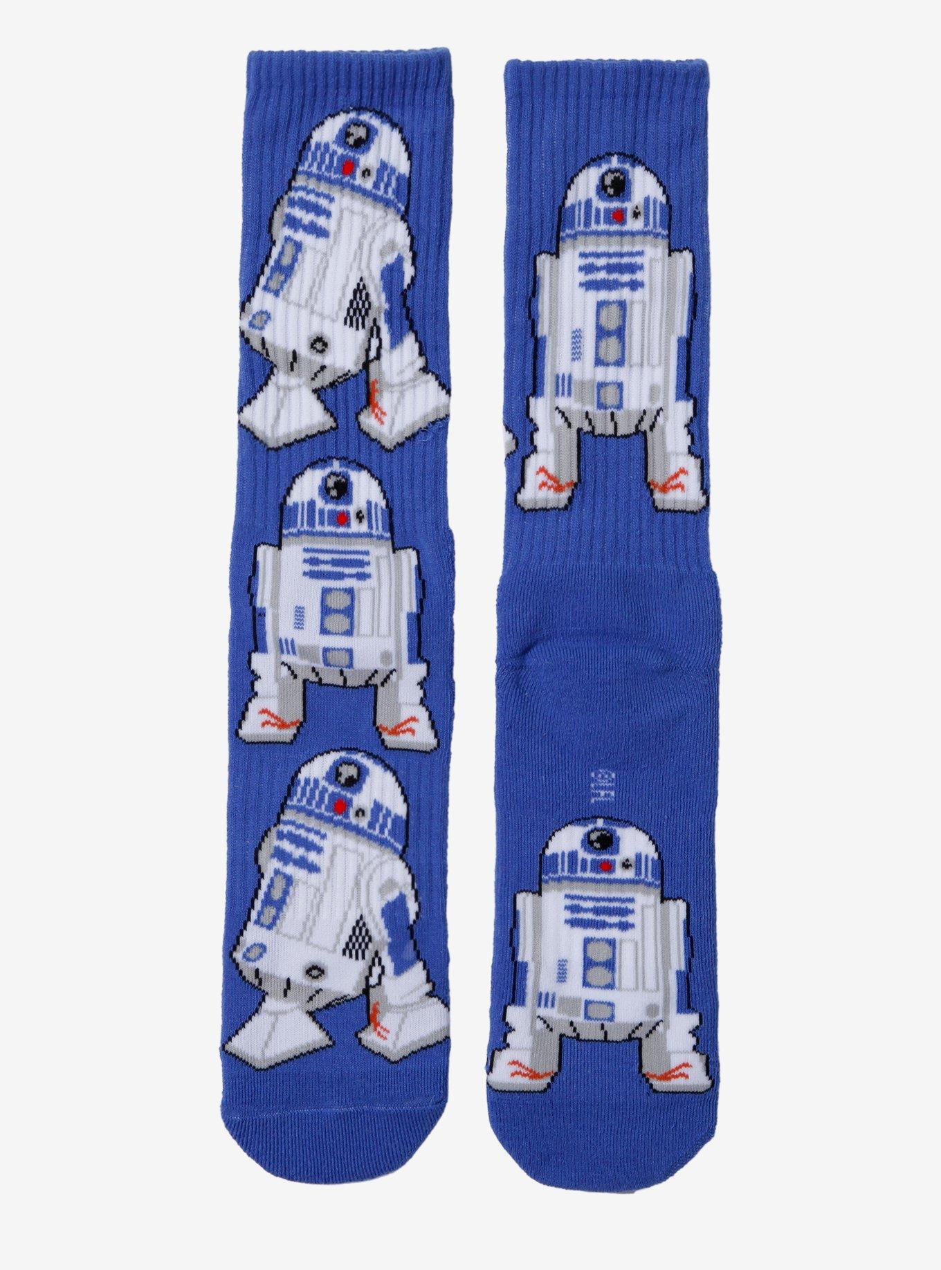 Star Wars R2-D2 Allover Print Crew Socks - BoxLunch Exclusive, , hi-res