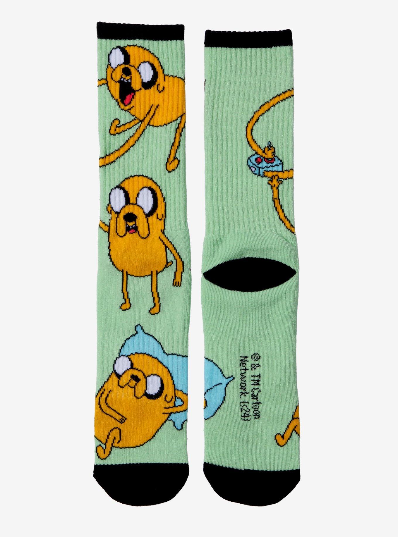 Adventure Time Jake the Dog Allover Print Crew Socks - BoxLunch Exclusive, , hi-res