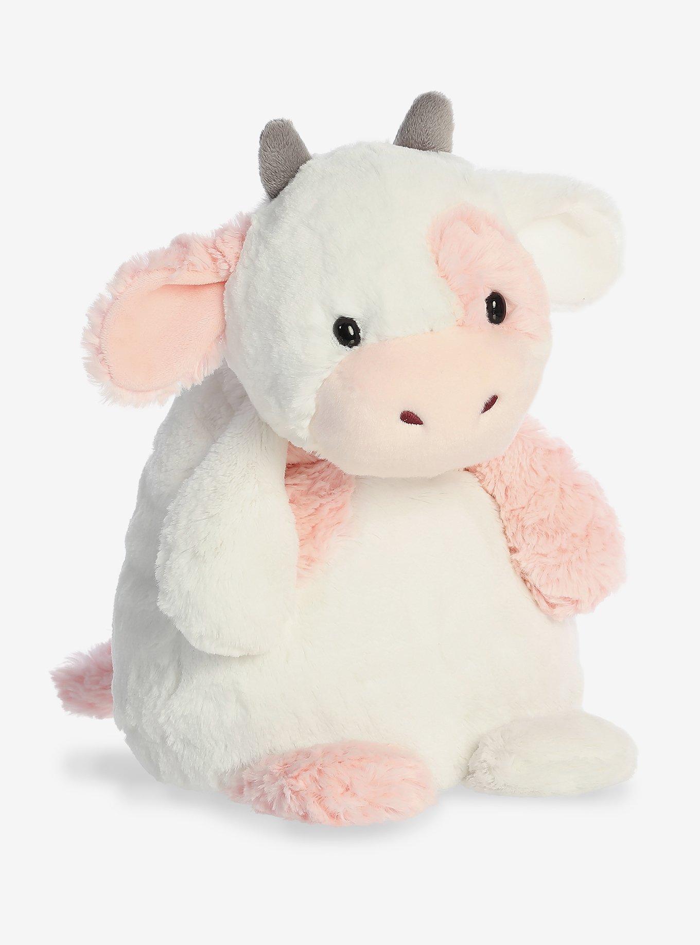 Aurora Huggle Pals Serene Strawberry Cow 12 Inch Weighted Plush, , hi-res