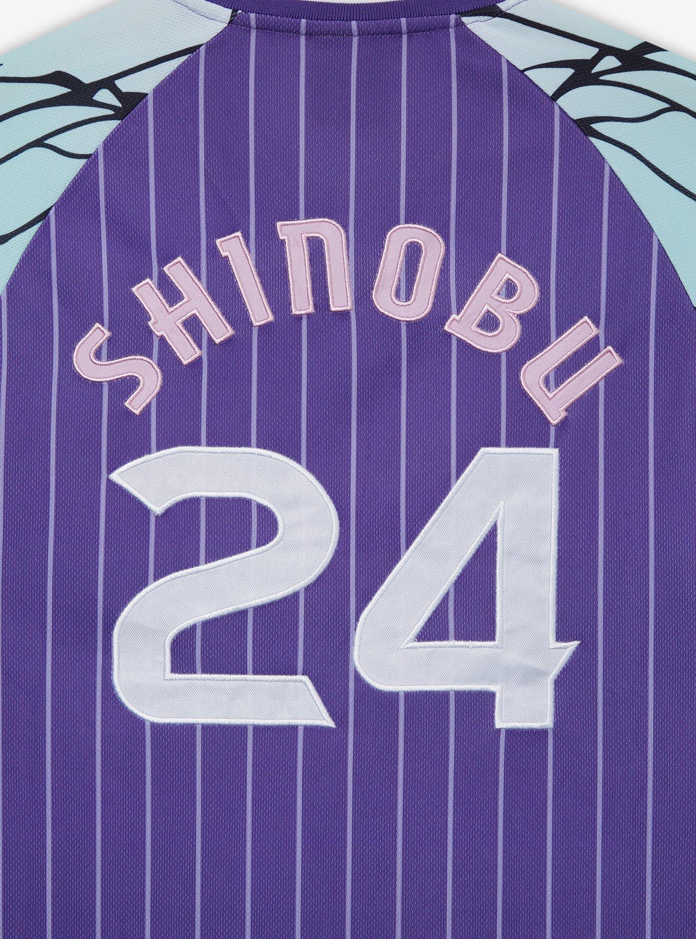 Demon Slayer: Kimetsu no Yaiba Shinobu Batting Jersey - BoxLunch Exclusive, PURPLE, alternate