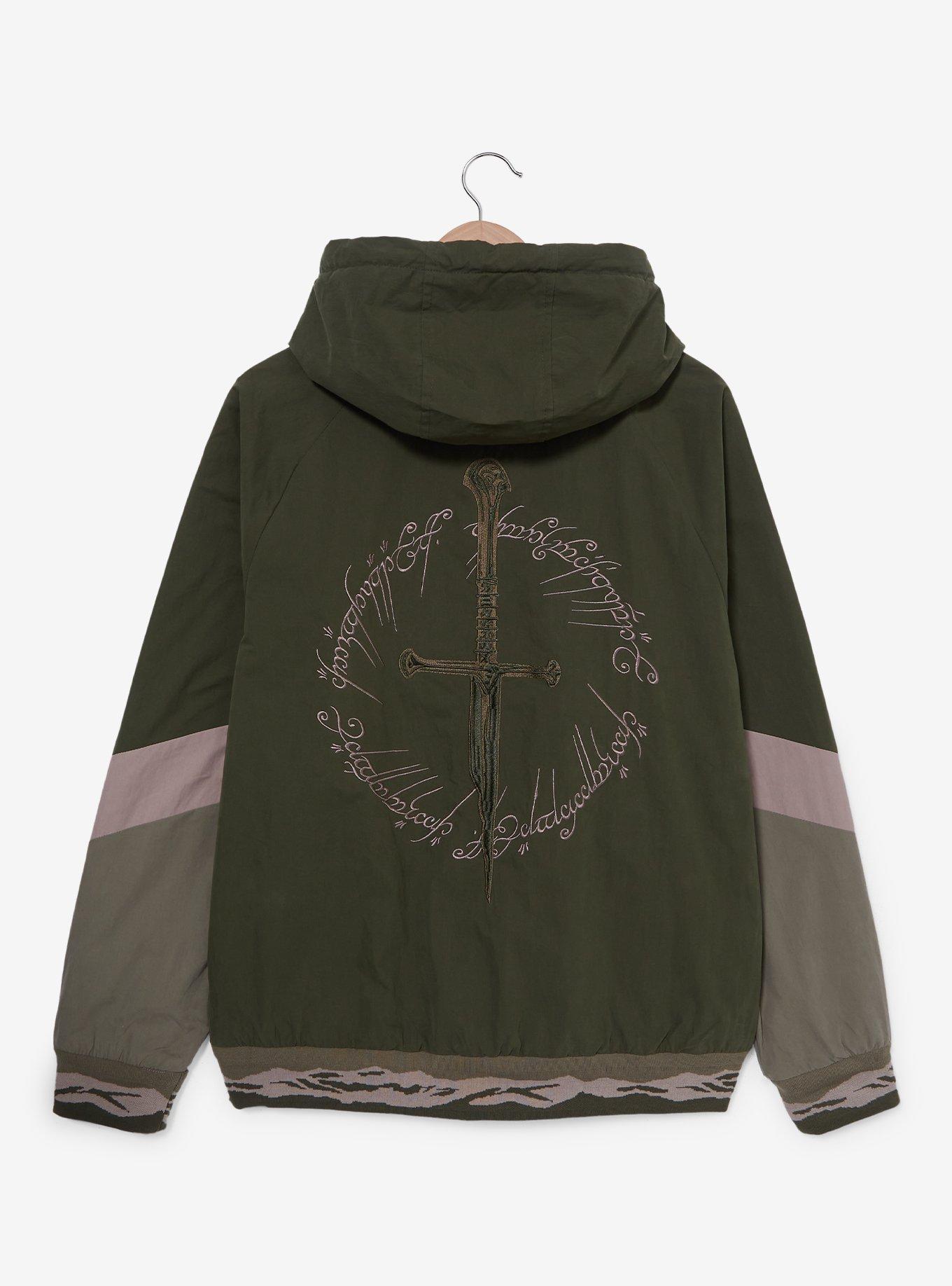 The Lord of the Rings Narsil Tonal Windbreaker - BoxLunch Exclusive, GREEN, alternate