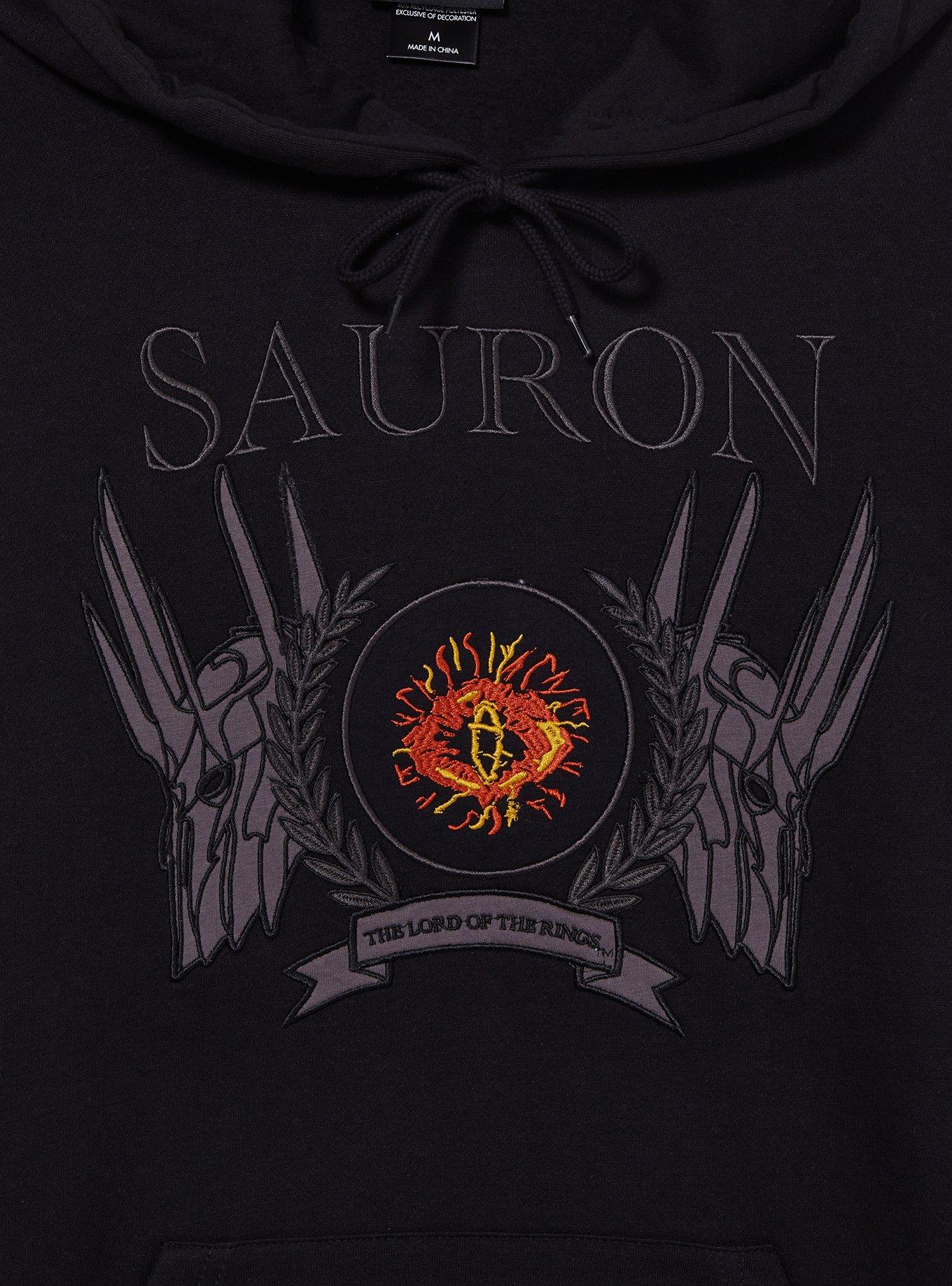 The Lord of the Rings Eye of Sauron Crest Embroidered Hoodie — BoxLunch Exclusive, , hi-res