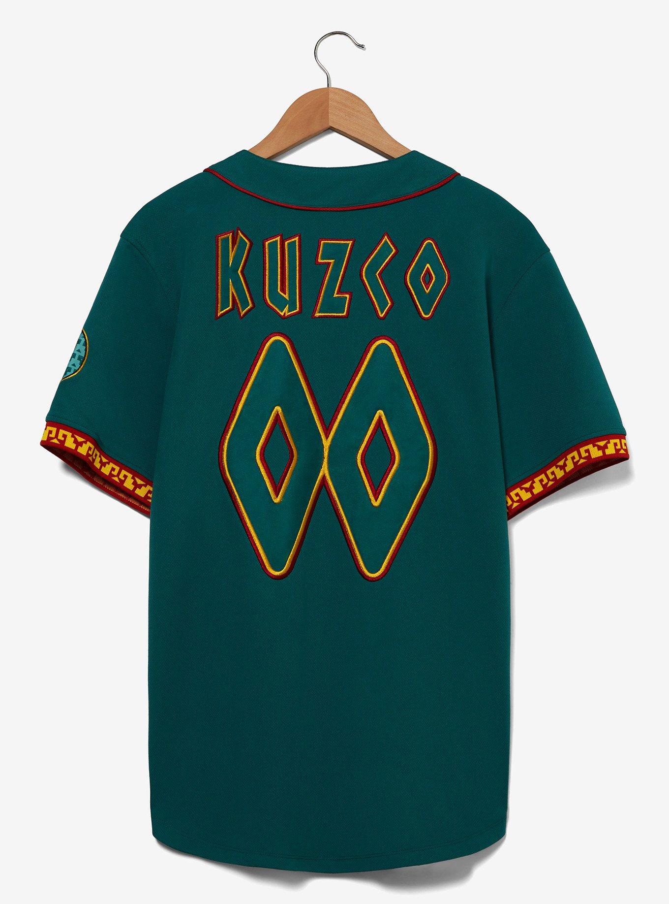 Disney The Emperor's New Groove Kuzcotopia Baseball Jersey &mdash; BoxLunch Exclusive, GREEN, alternate