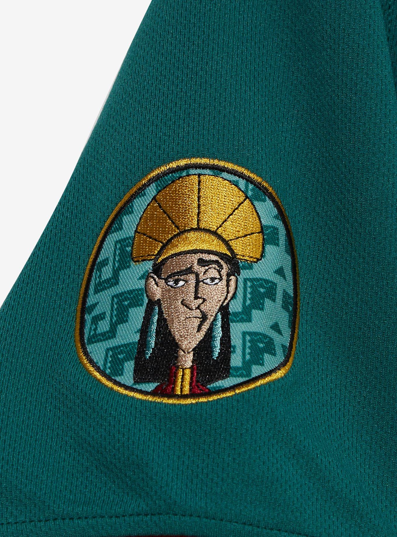 Disney The Emperor's New Groove Kuzcotopia Baseball Jersey &mdash; BoxLunch Exclusive, GREEN, alternate