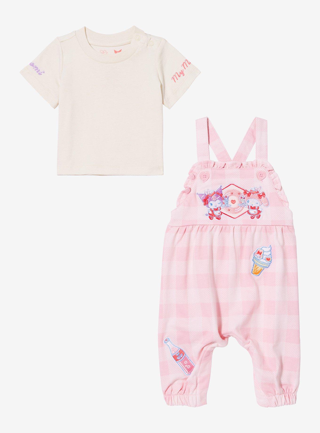 Sanrio My Melody & Kuromi Diner Infant Overall & T-Shirt Set - BoxLunch Exclusive, LIGHT PINK, alternate