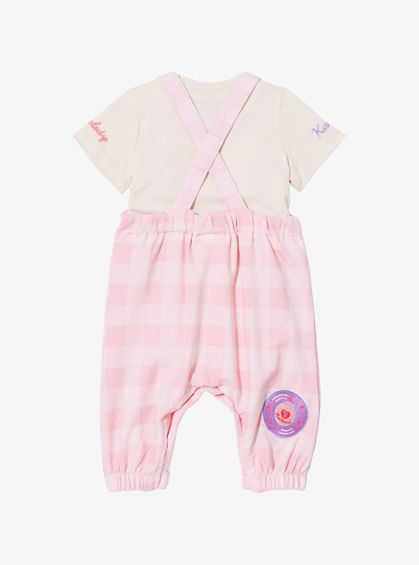 Sanrio My Melody & Kuromi Diner Infant Overall & T-Shirt Set - BoxLunch Exclusive, LIGHT PINK, alternate