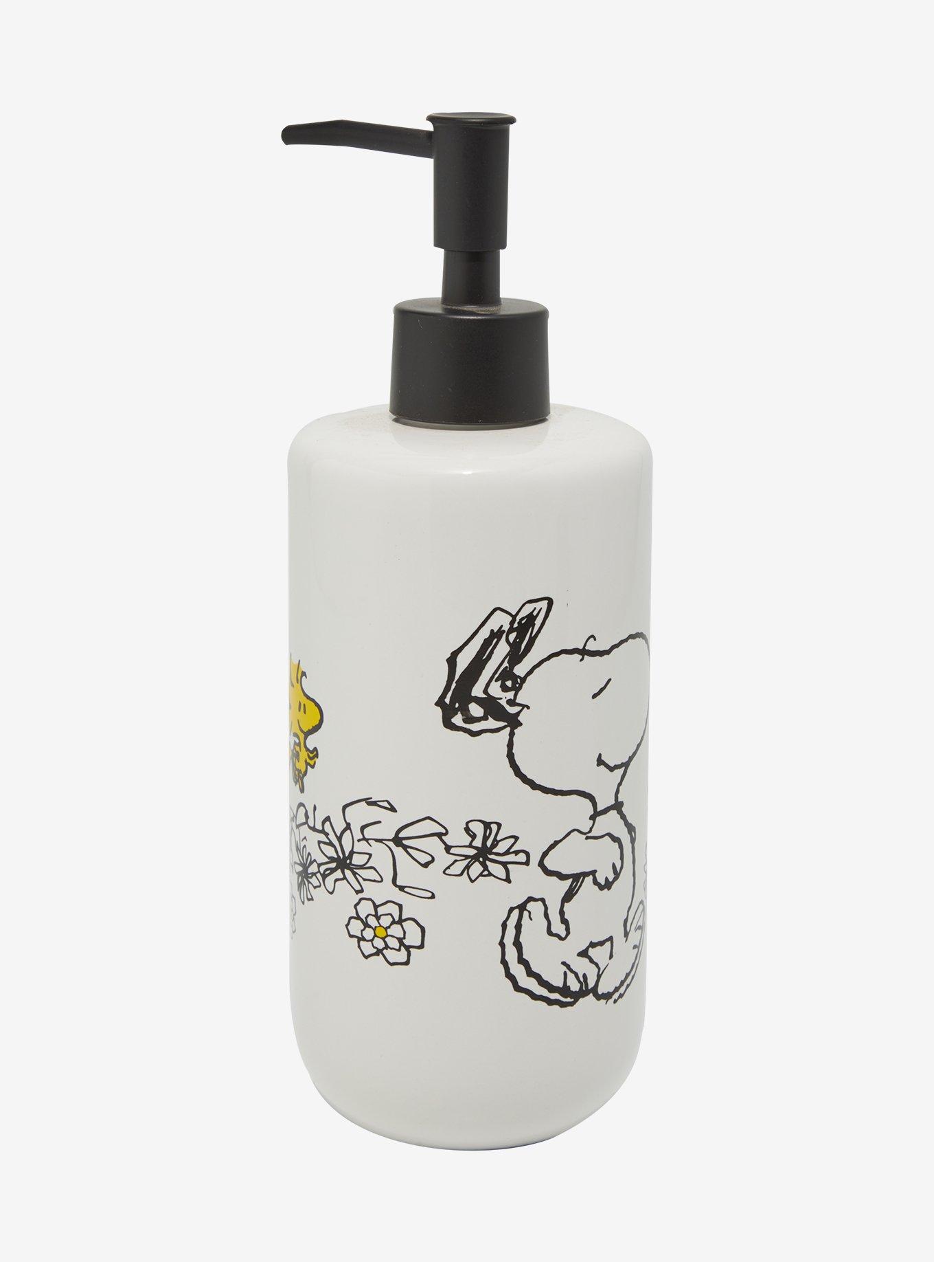 Peanuts Snoopy & Woodstock Floral Soap Pump, , hi-res