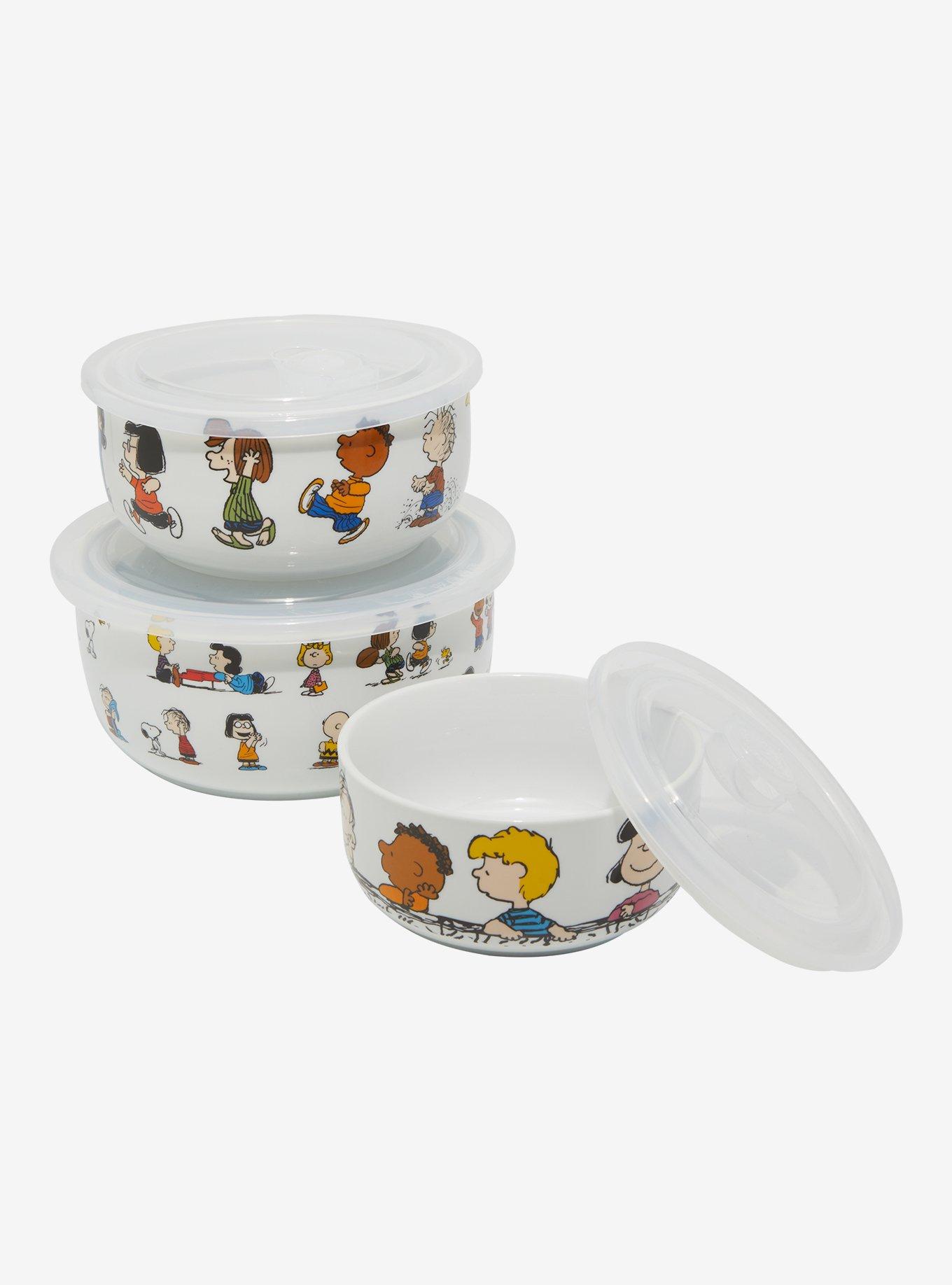 Peanuts Gang Ceramic Food Storage Bowl Set, , hi-res