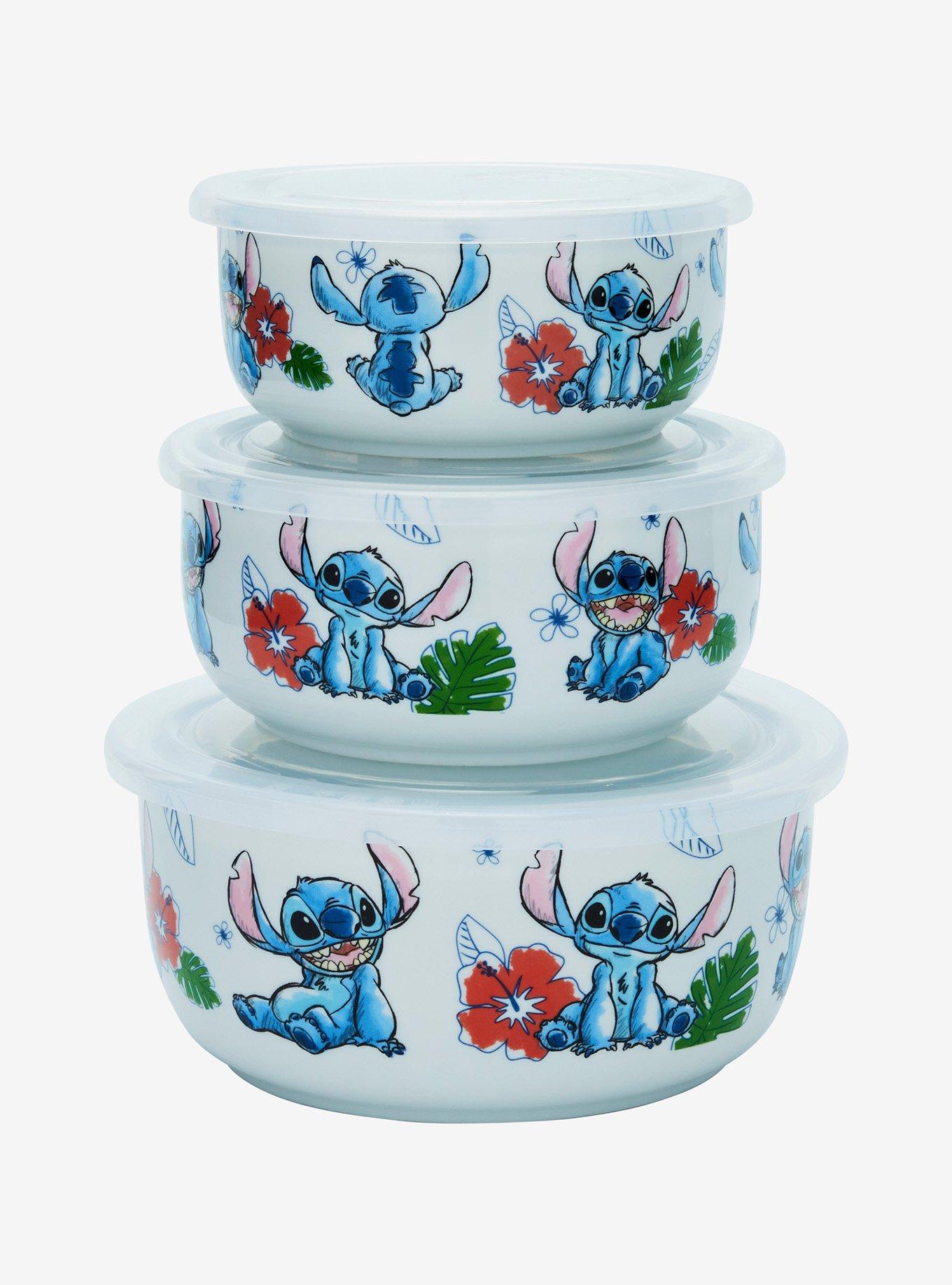 Disney Lilo & Stitch Sketch Stitch Hibiscus Bowl Set, , alternate