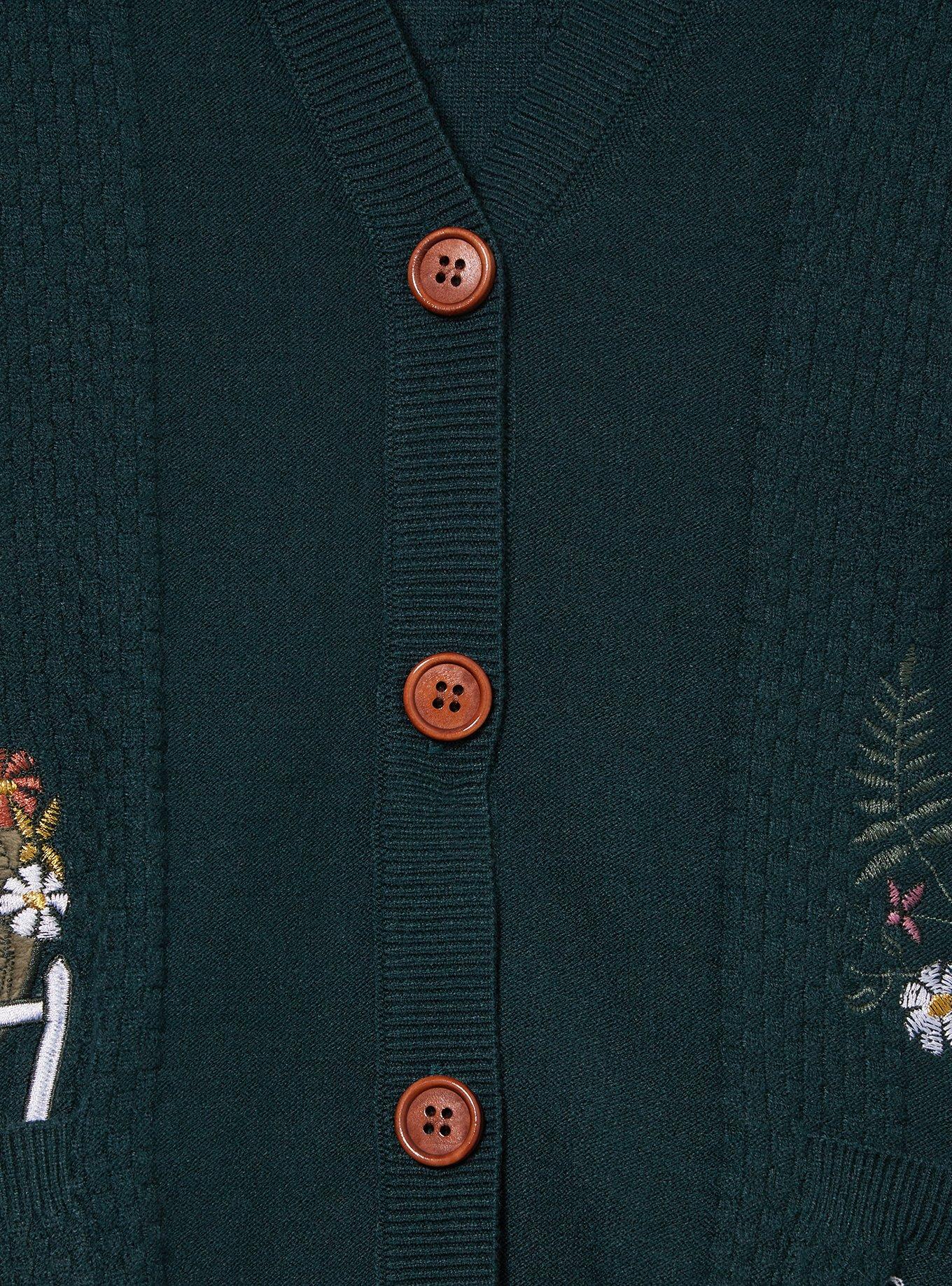 The Lord of the Rings Hobbit Home Women's Cardigan — BoxLunch Exclusive, DARK GREEN, alternate