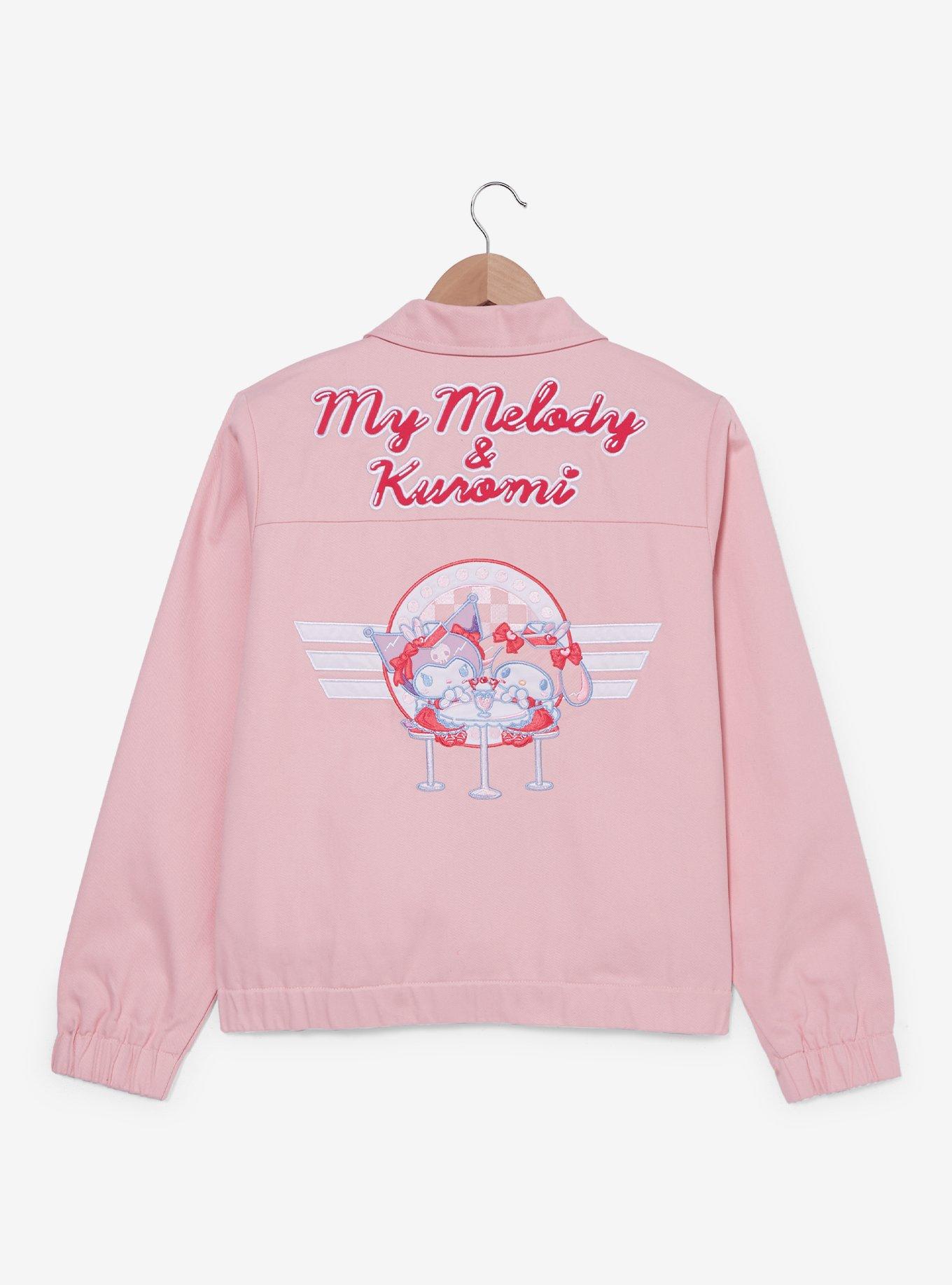 Sanrio My Melody & Kuromi Diner Women's Cropped Jacket - BoxLunch Exclusive, PINK, alternate