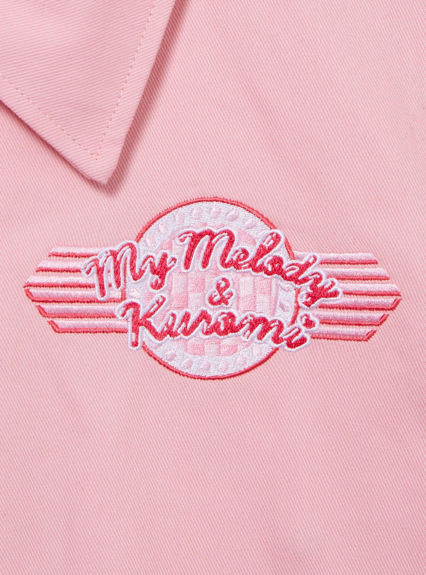 Sanrio My Melody & Kuromi Diner Women's Plus Size Cropped Jacket - BoxLunch Exclusive, PINK, alternate