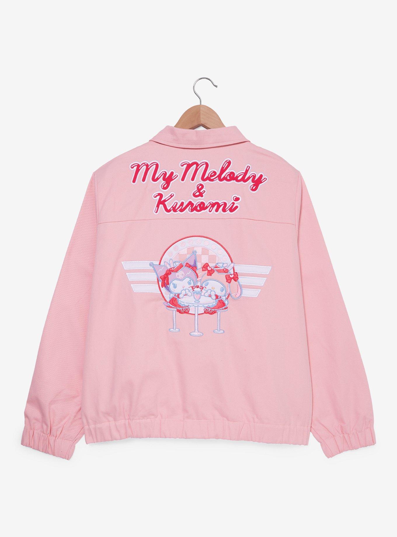 Sanrio My Melody & Kuromi Diner Women's Plus Size Cropped Jacket - BoxLunch Exclusive, PINK, alternate