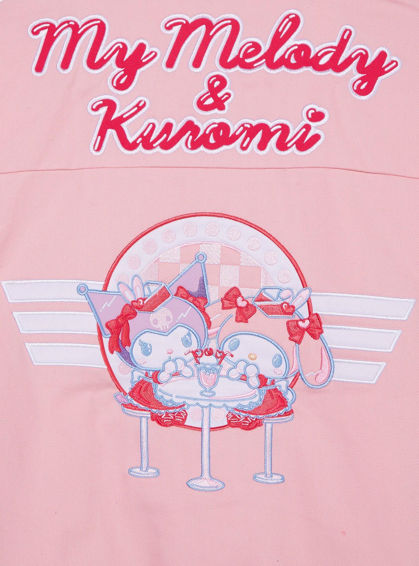 Sanrio My Melody & Kuromi Diner Women's Plus Size Cropped Jacket - BoxLunch Exclusive, PINK, alternate