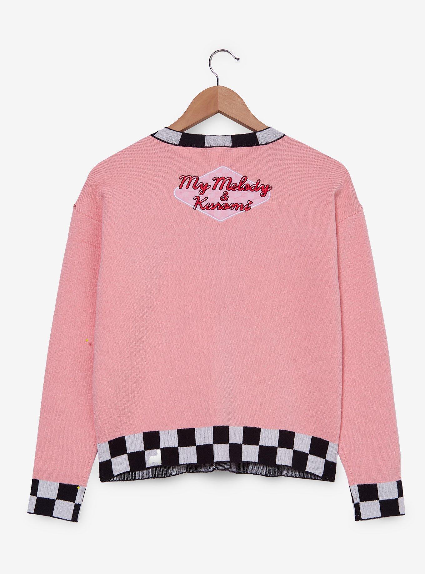 Sanrio My Melody & Kuromi Diner Icons Women's Cardigan - BoxLunch Exclusive, PINK, alternate