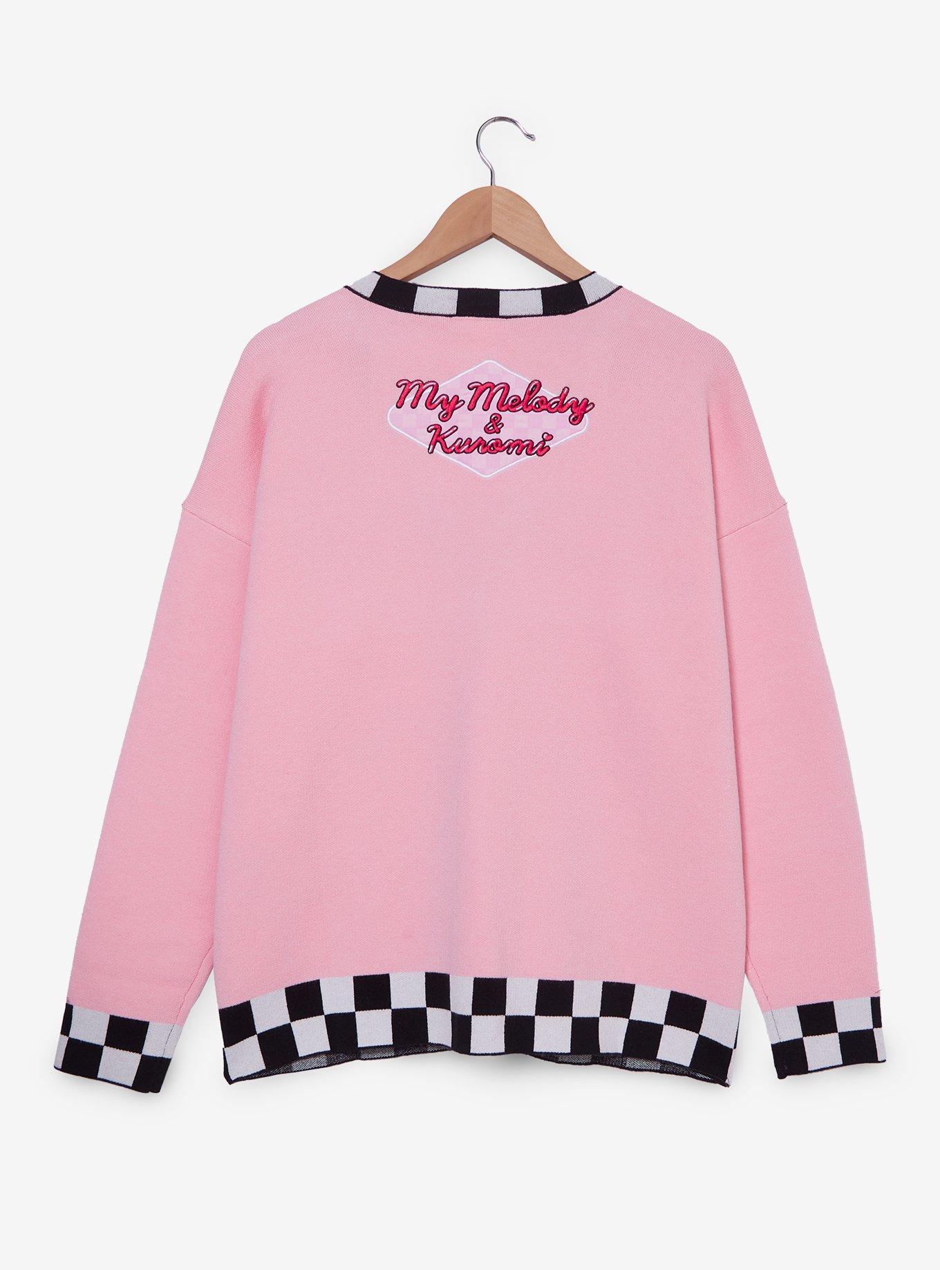 Sanrio My Melody & Kuromi Diner Icons Women's Plus Size Cardigan - BoxLunch Exclusive, PINK, alternate