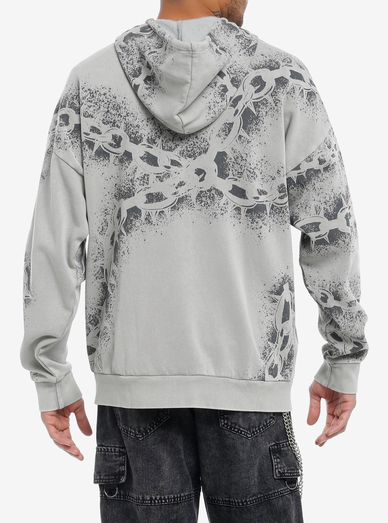 Chained Up Hoodie, GREY, alternate