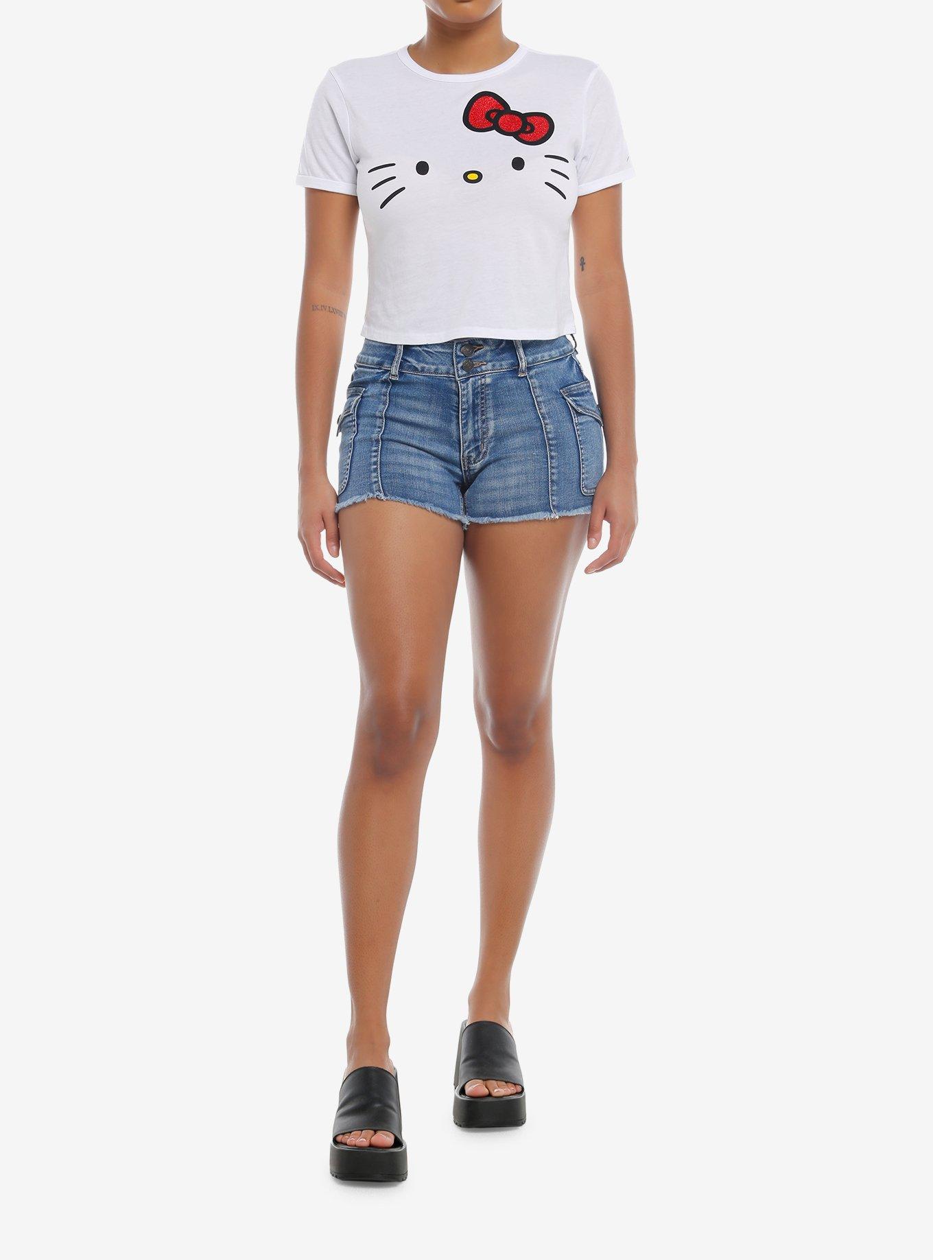 Hello Kitty Face Glitter Girls Baby T-Shirt, MULTI, alternate