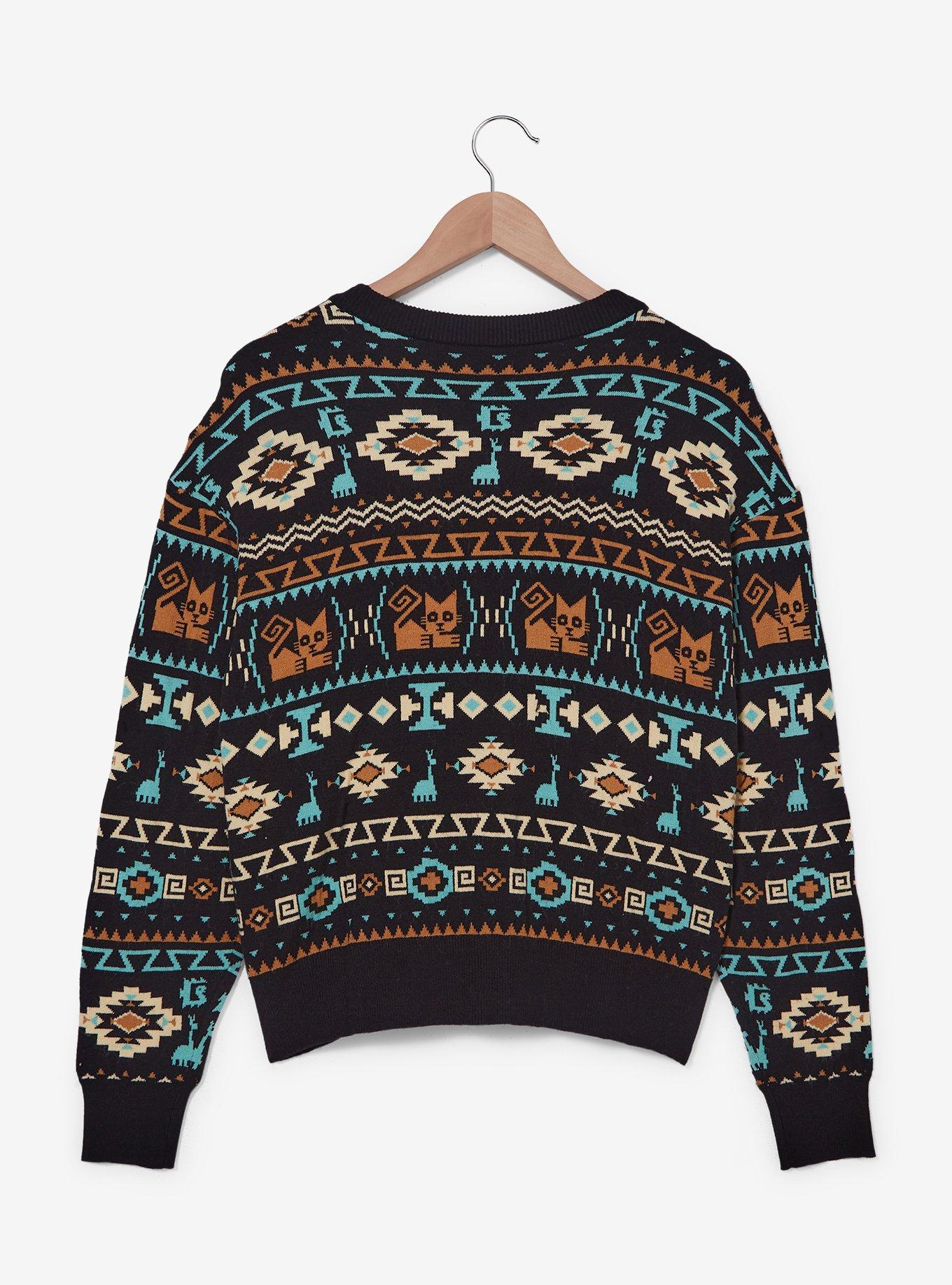 Disney The Emperor's New Groove Kuzco Llama Pattern Plus Size Cardigan, MULTI, alternate