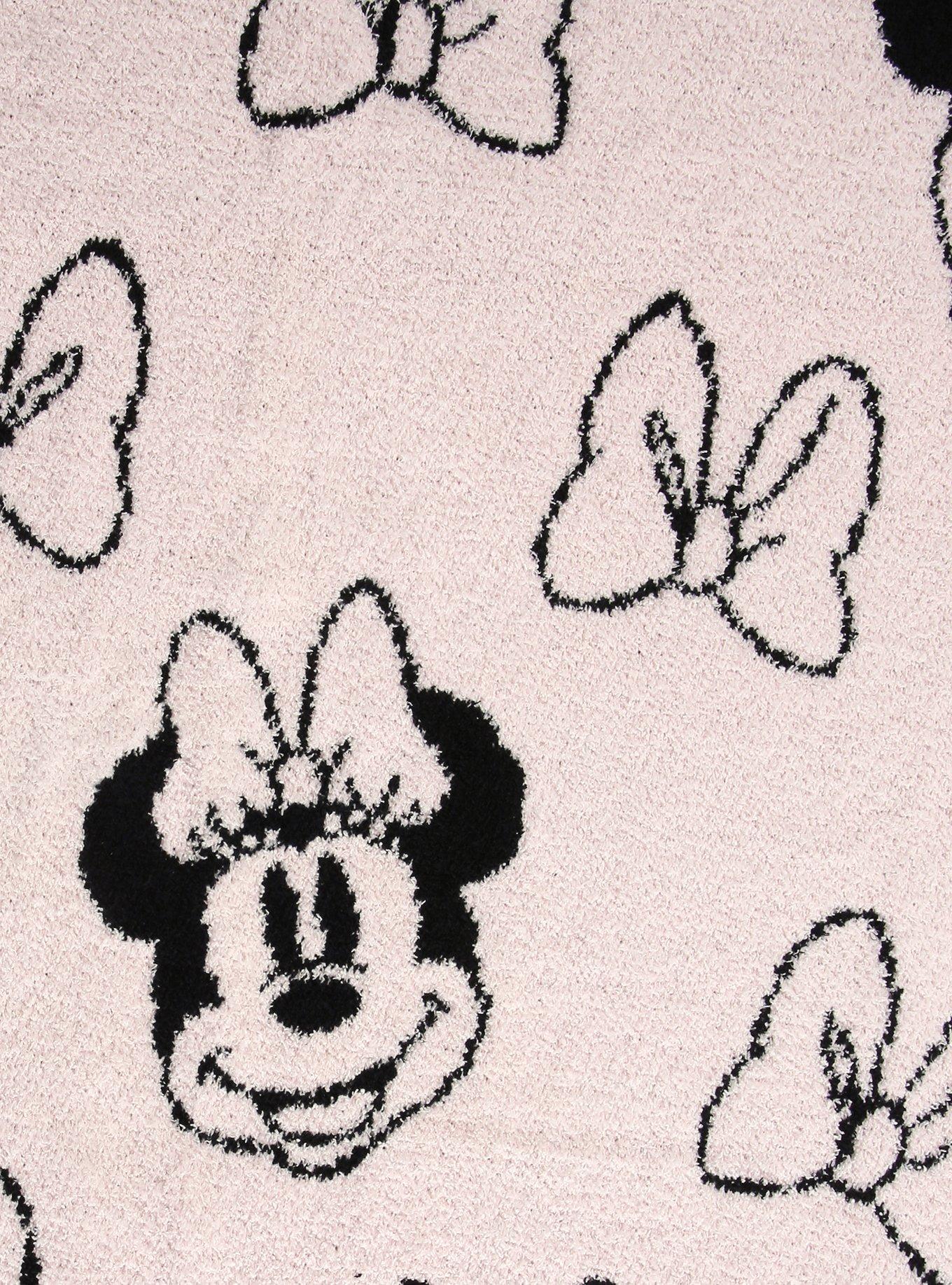 Disney Minnie Mouse Bow Allover Print Feather Throw, , alternate