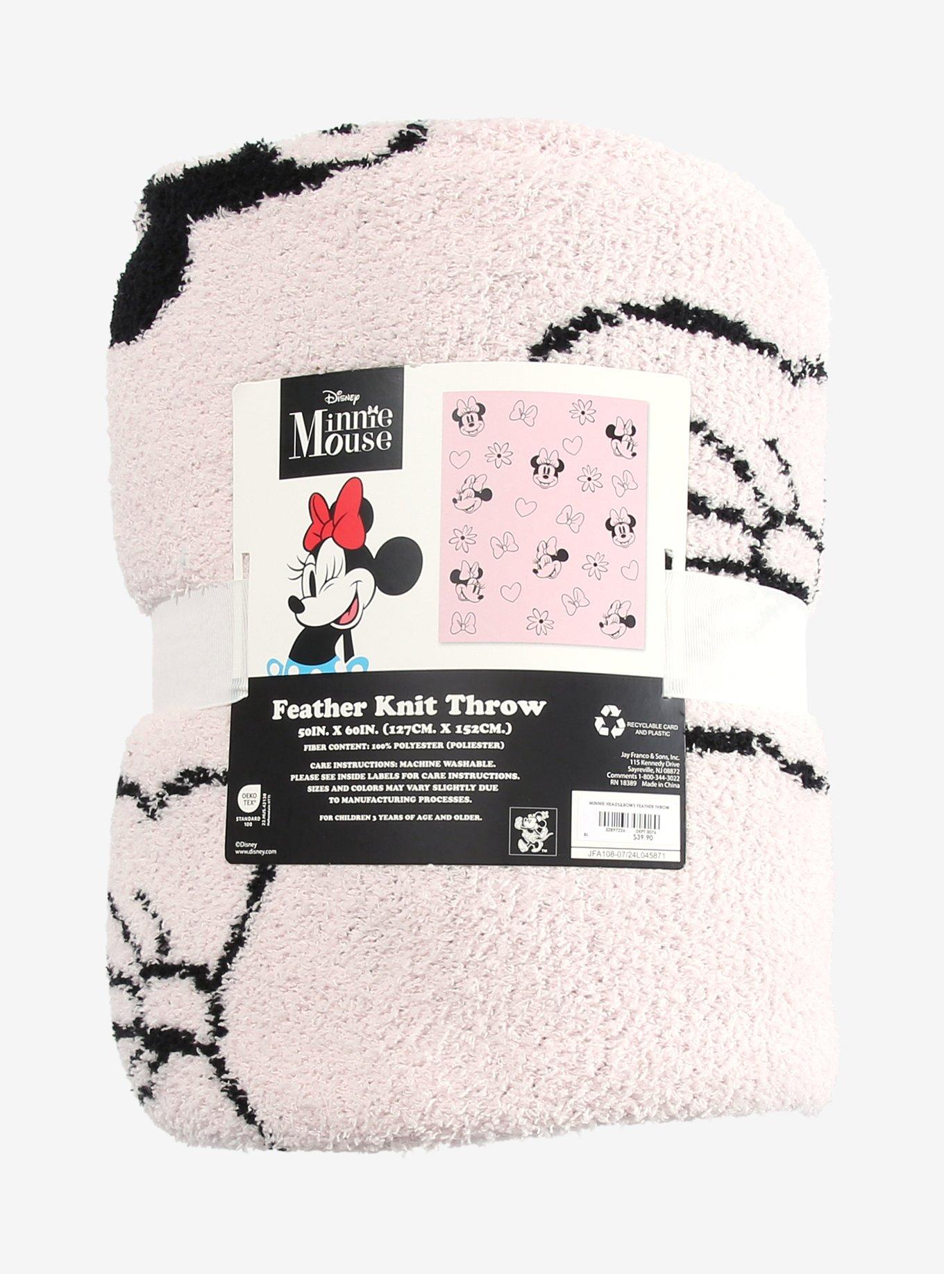 Disney Minnie Mouse Bow Allover Print Feather Throw, , alternate