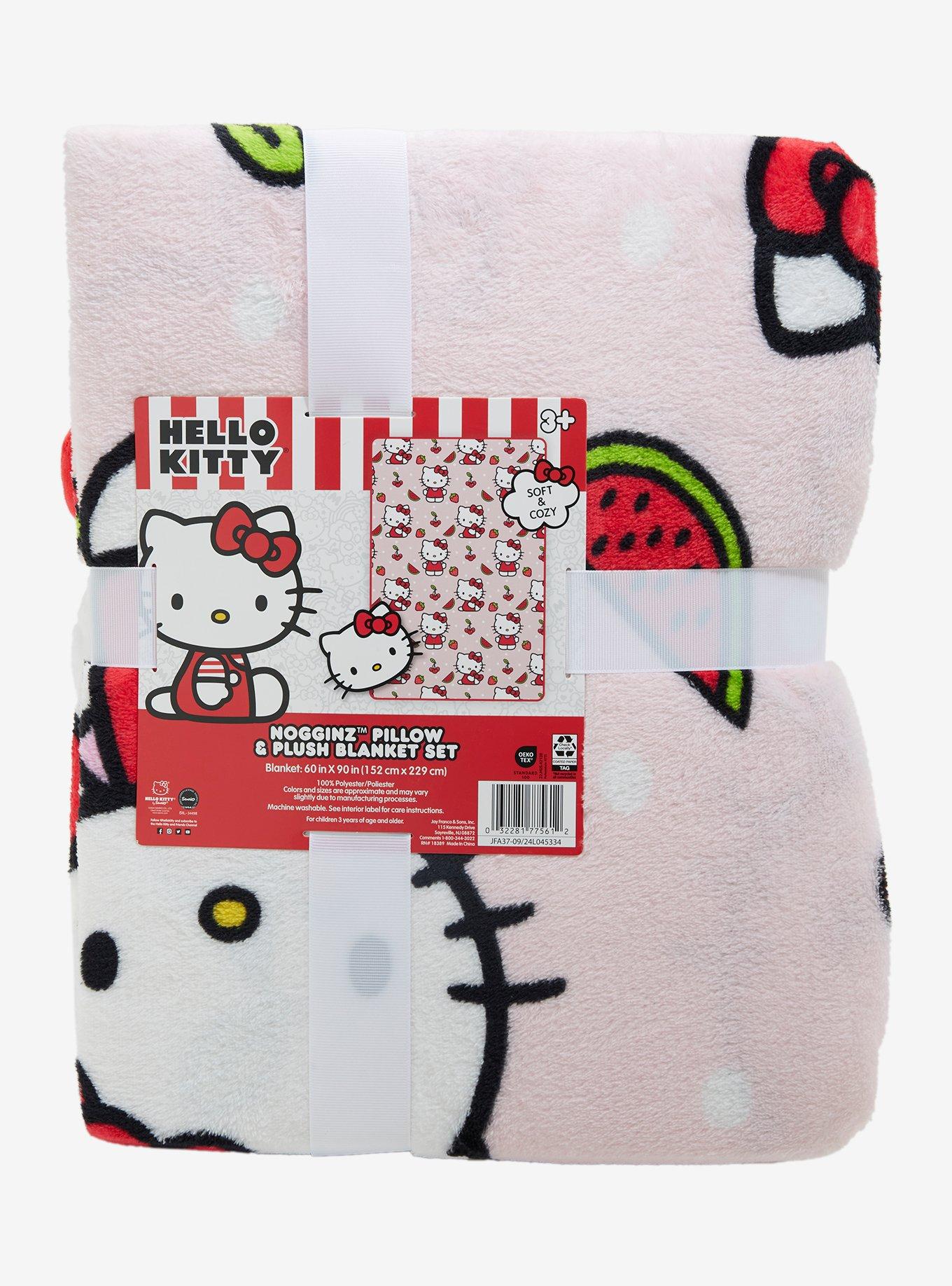 Sanrio Hello Kitty Red Fruit Throw and Pillow Set, , alternate