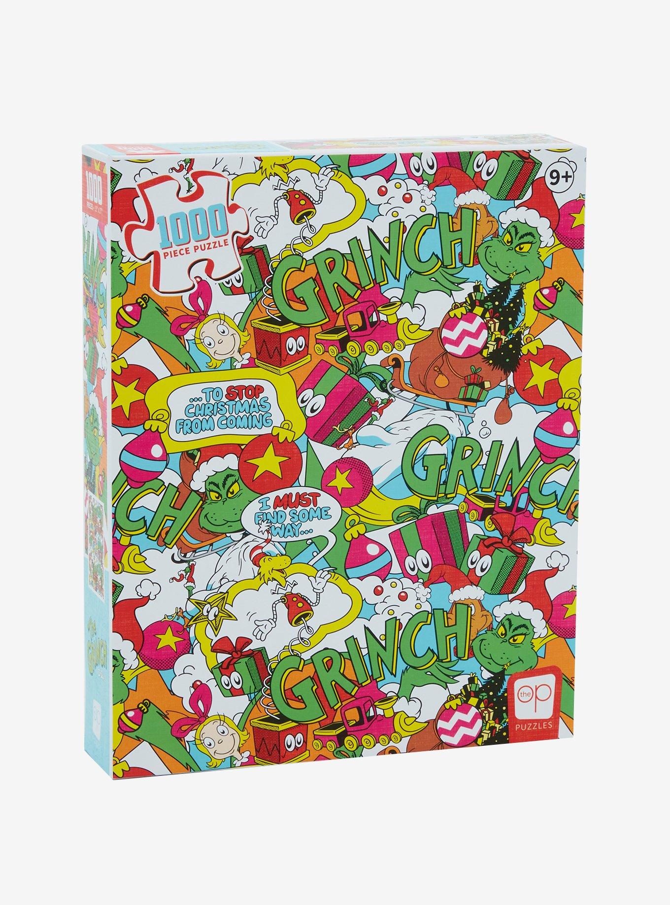 Dr. Seuss How the Grinch Stole Christmas Colorful Icons 1000 Piece Puzzle, , alternate