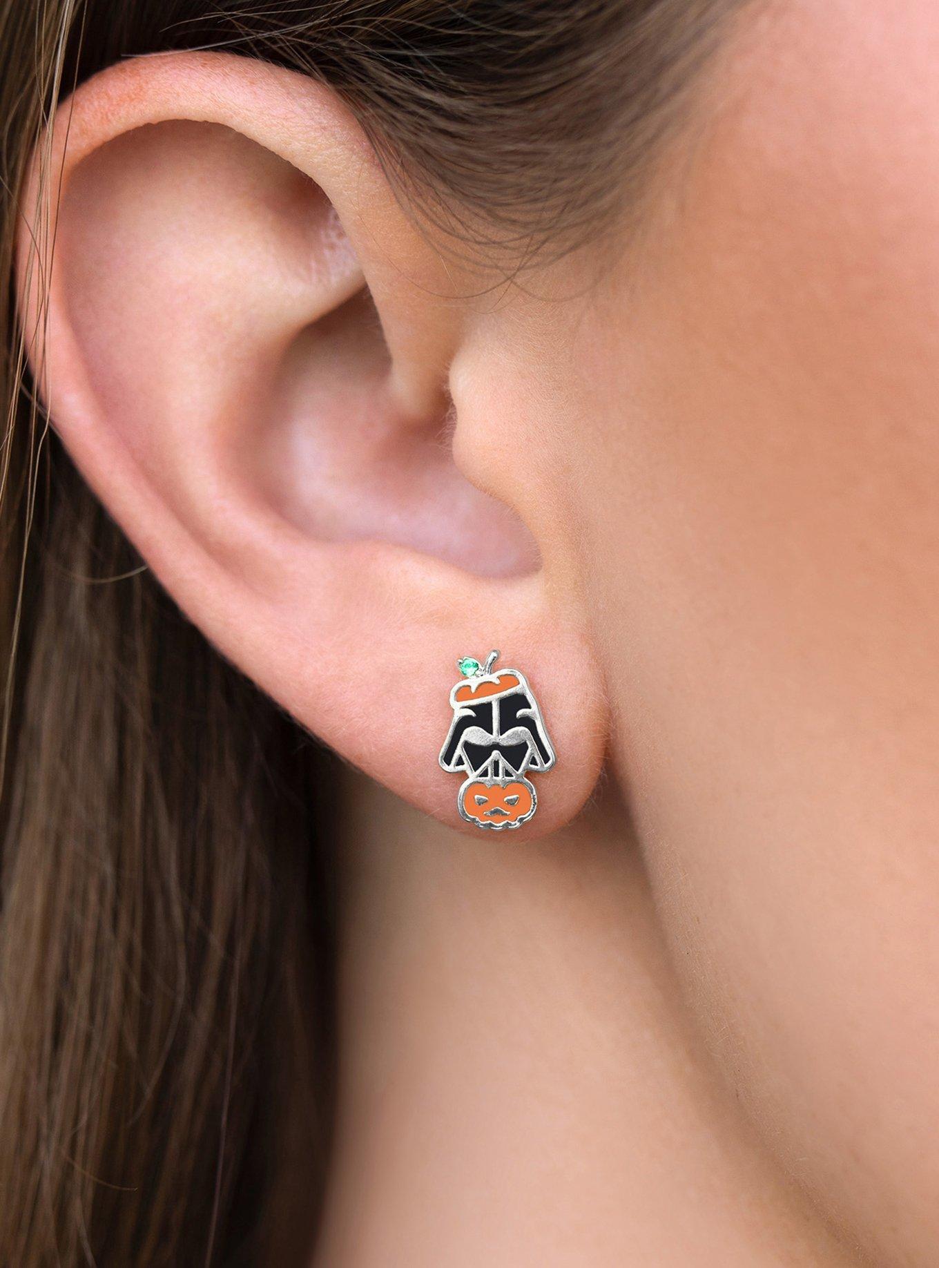 Star Wars X Girls Crew Darth Vader Jack-O'-Lantern Stud Earrings, , hi-res