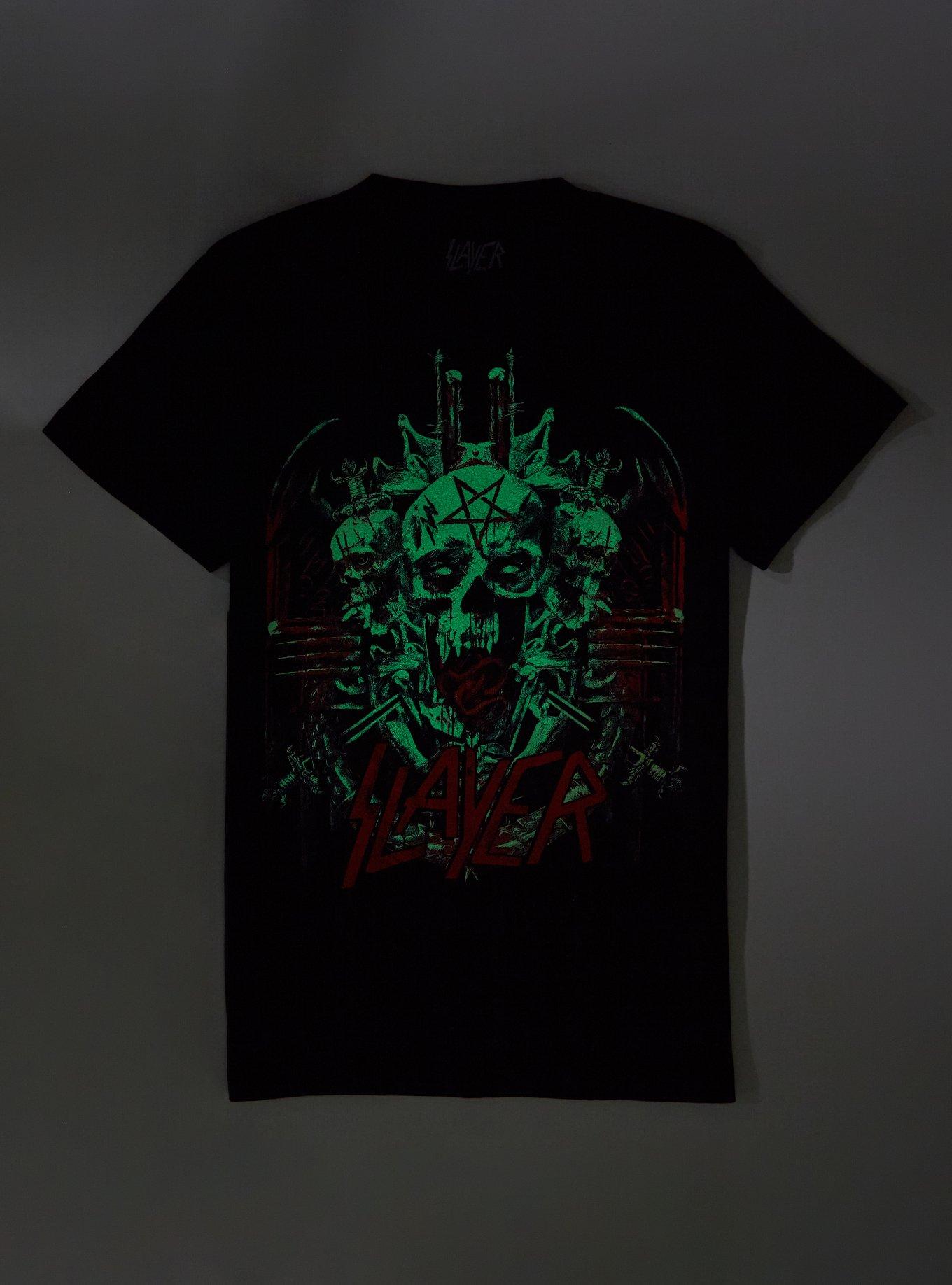 Slayer Skulls Glow-In-The-Dark Boyfriend Fit Girls T-Shirt