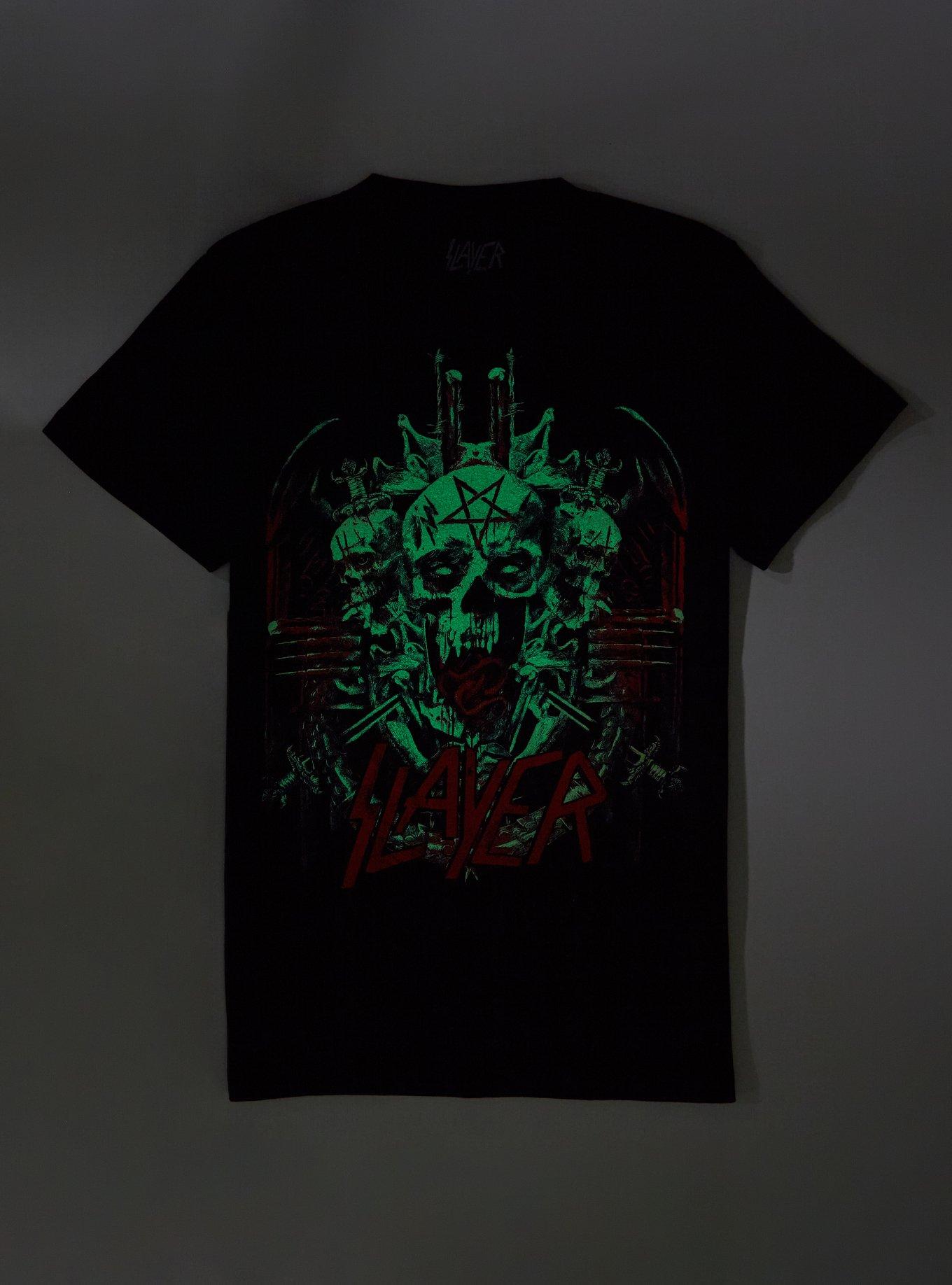 Slayer Skulls Glow-In-The-Dark Boyfriend Fit Girls T-Shirt, , hi-res