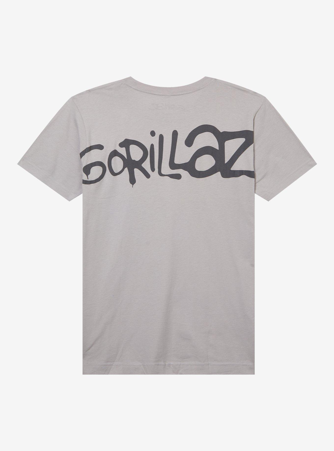 Gorillaz Group Standing Boyfriend Fit Girls T-Shirt, , hi-res